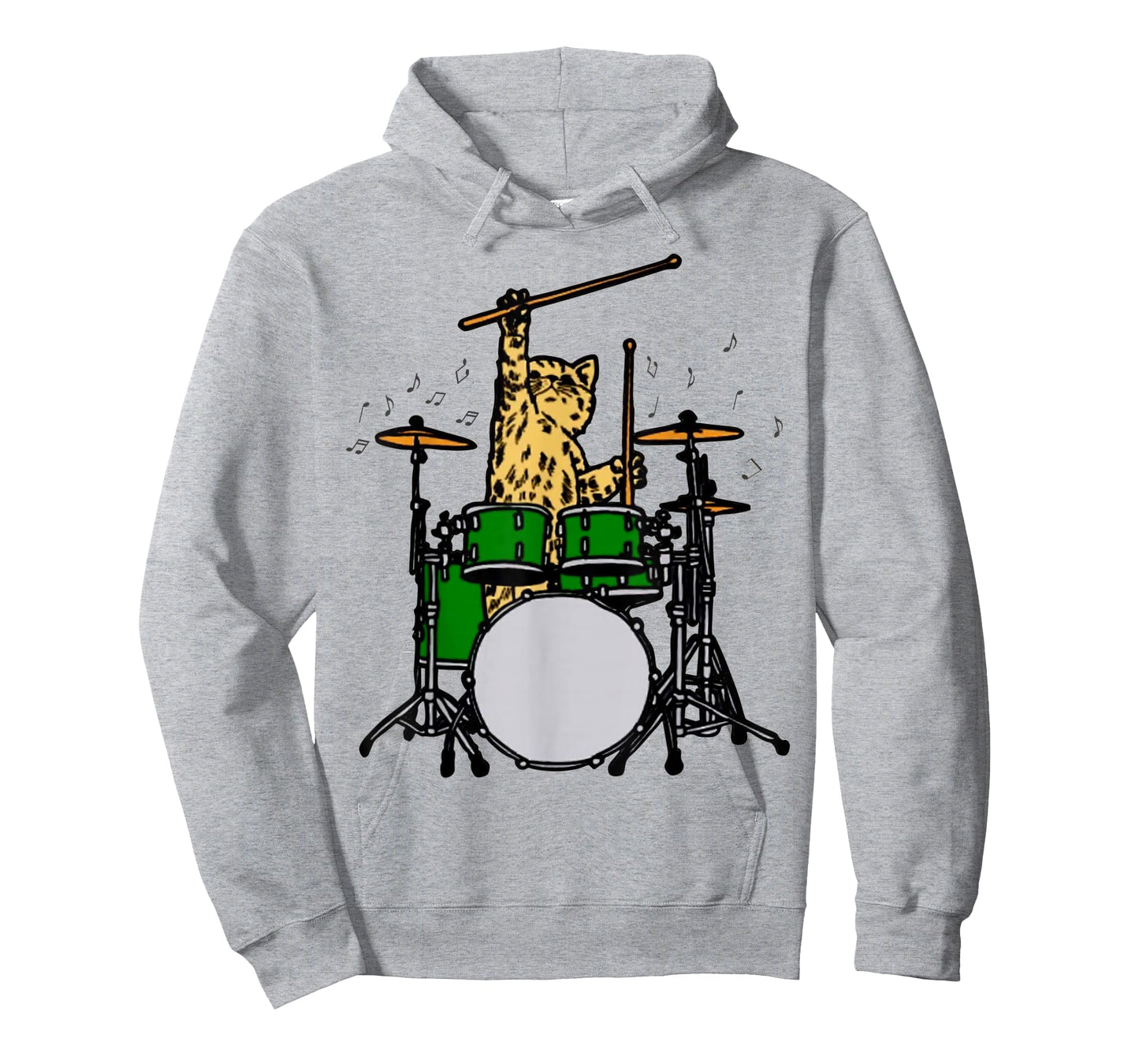 Drummer Cat Music Lover Musician Playing The Drums T-Shirt T-Shirt