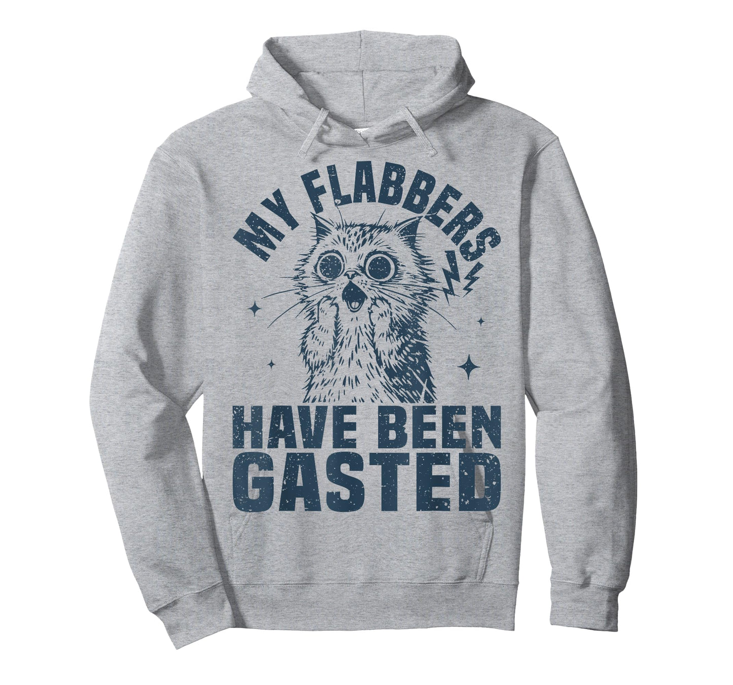 My Flabbers Have Been Gasted Distressed Retro Funny Cat T-Shirt