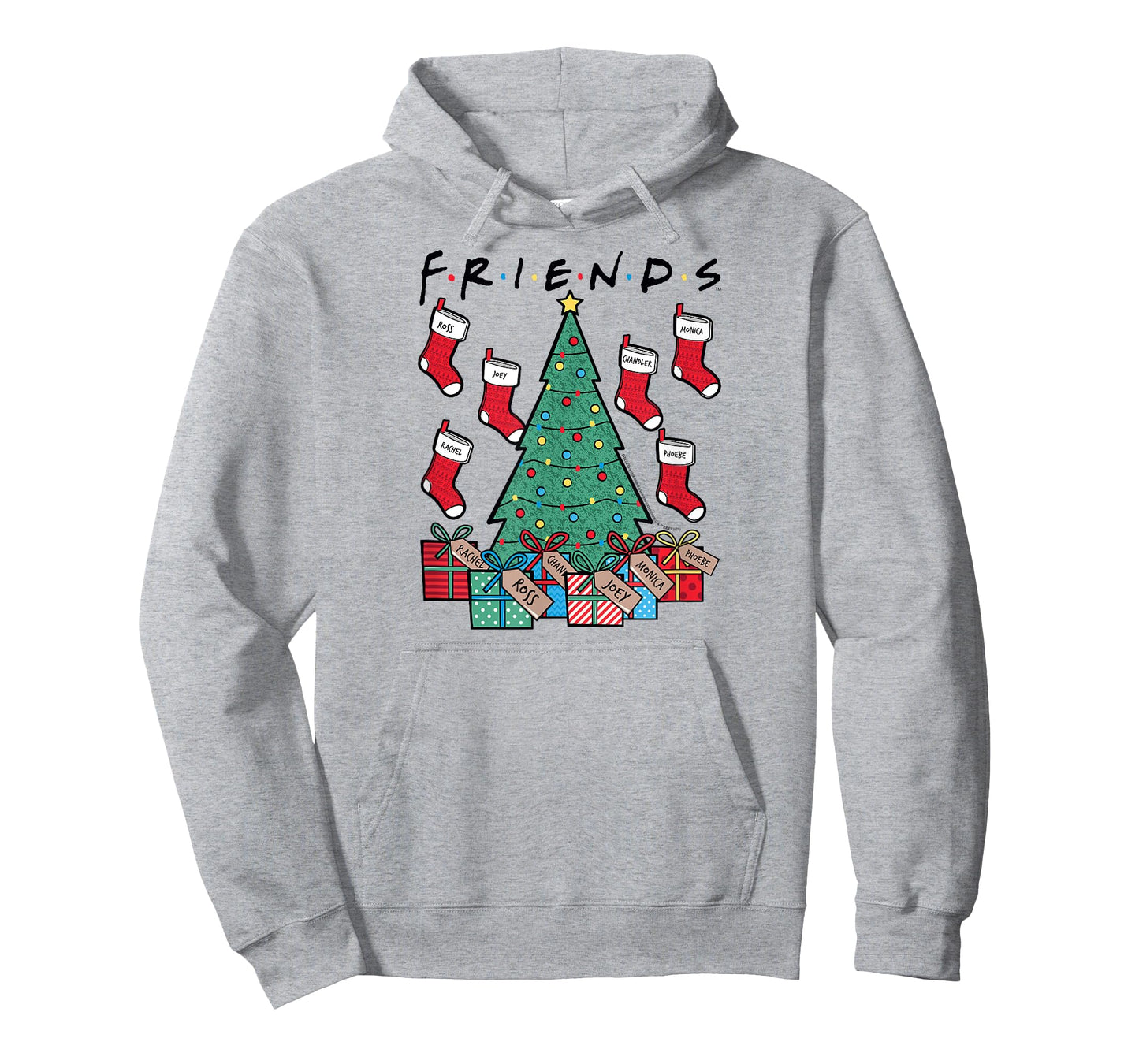 Friends Christmas Tree and Stockings Happy Holidays TV Show T-Shirt