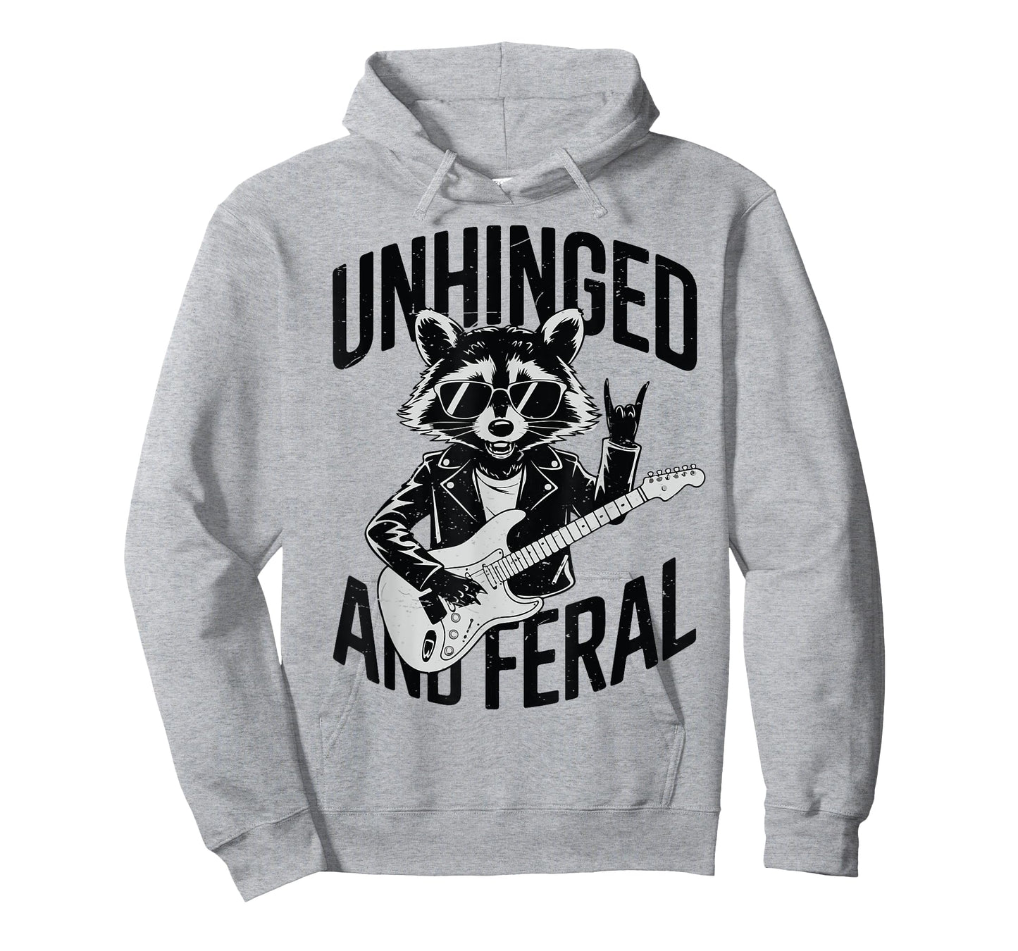 Unhinged And Feral Funny Raccoon Rock Music Youth Toddler T-Shirt