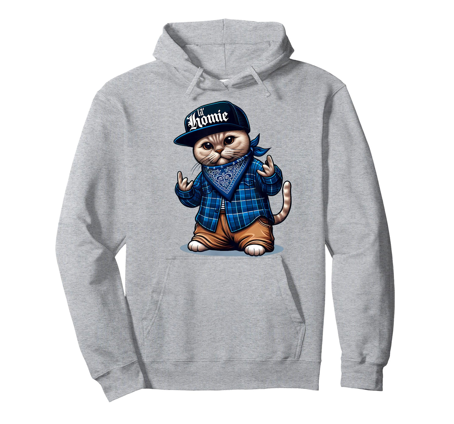 LIL HOMIE Cute Cholo Cat Chicano Art West Coast Hip Hop T-Shirt