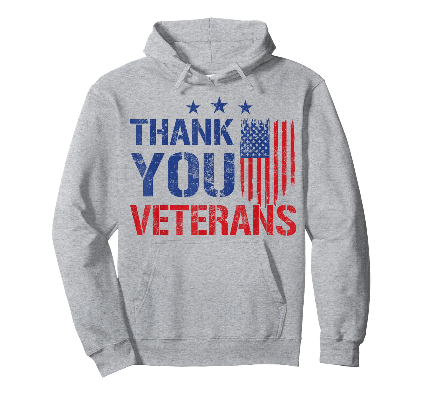Patriotic American Flag Thank You Veterans Men Women Kids T-Shirt