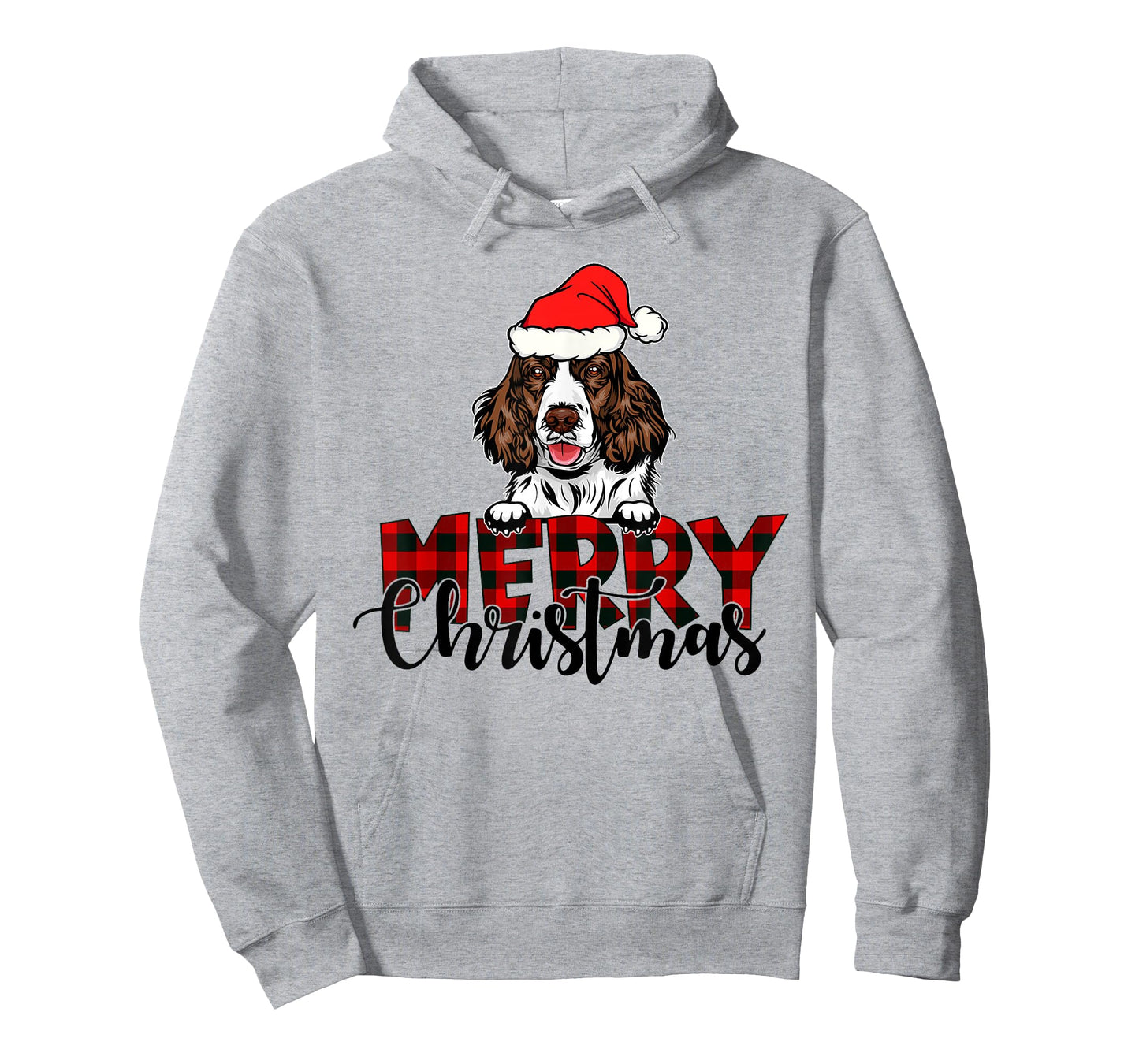 Merry Christmas English Springer Spaniel Dog Christmas Santa T-Shirt