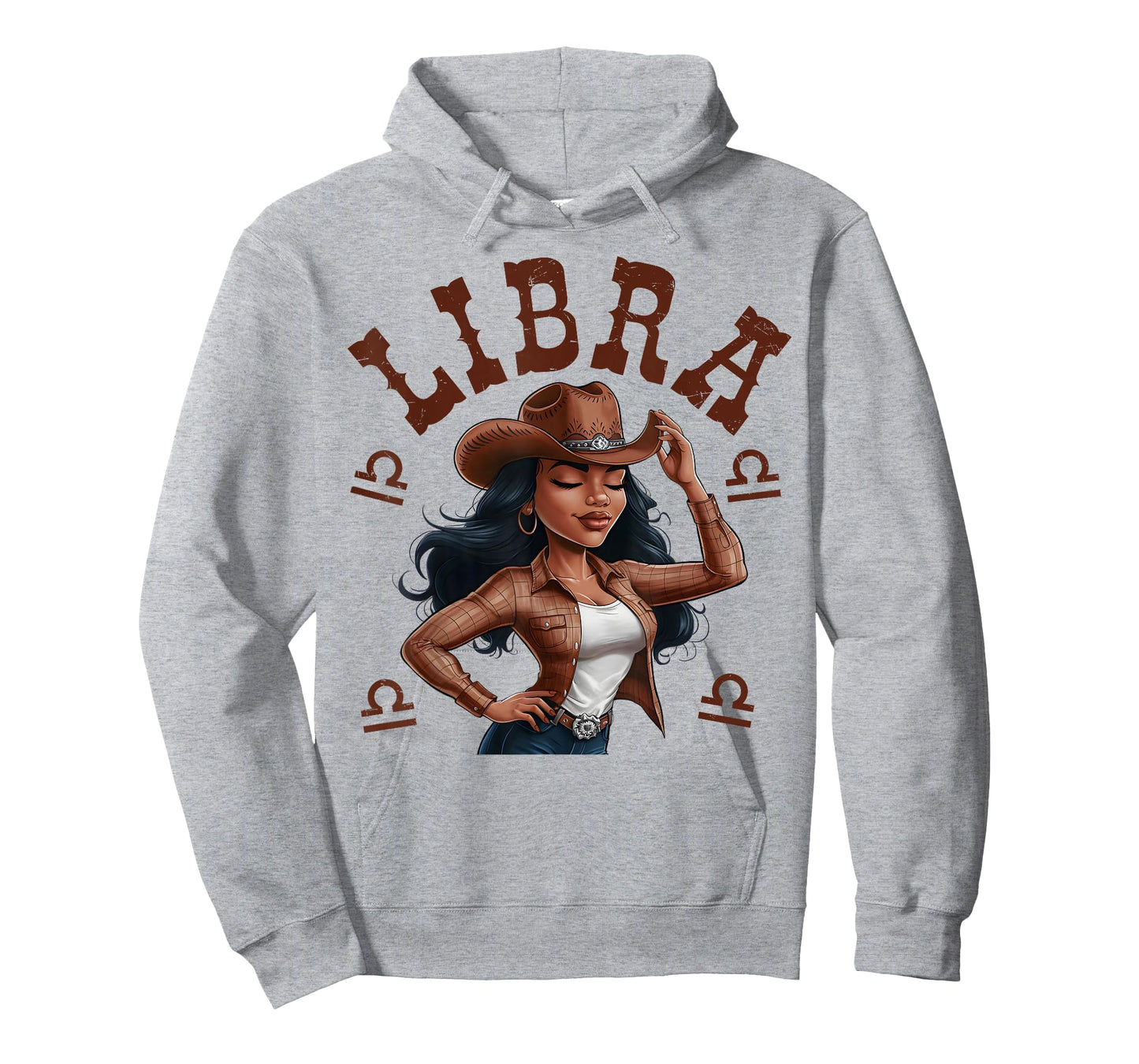 Libra Western Black Cowgirl African American Women T-Shirt