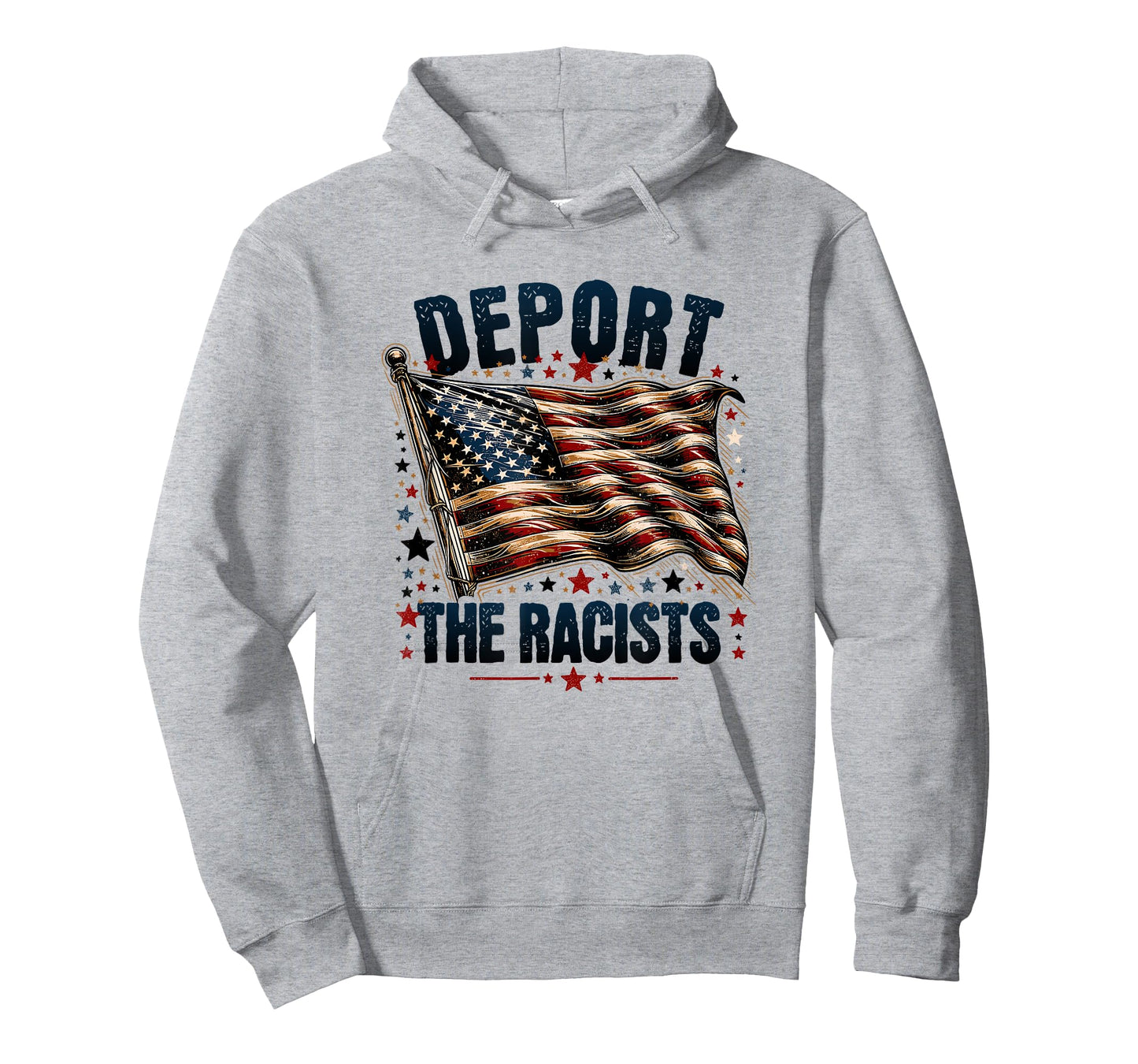 Pro-Immigrant Anti-Racism USA Flag T-Shirt