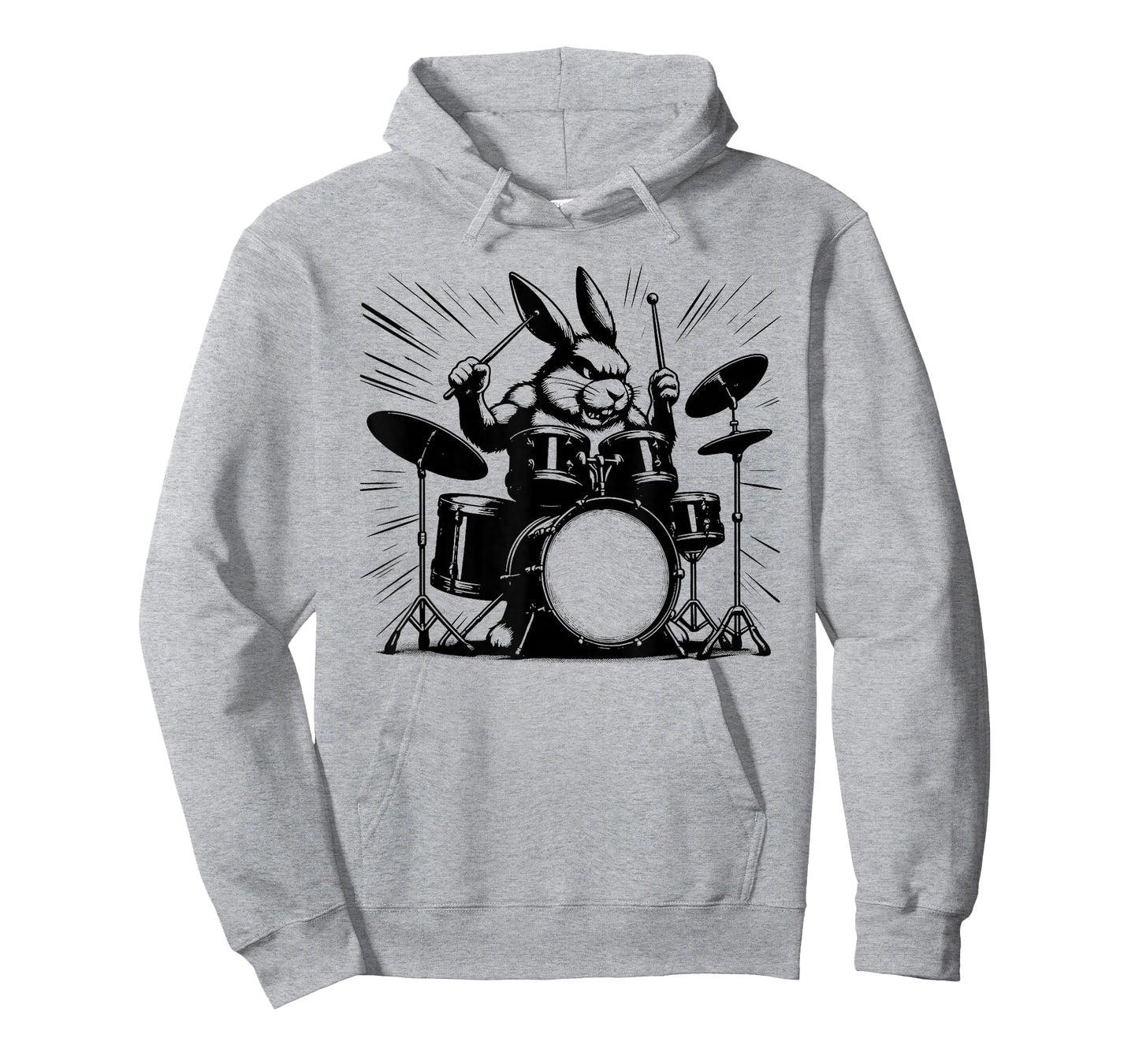 Drumming Rabbit Drummer Drums Music Rock Band T-Shirt