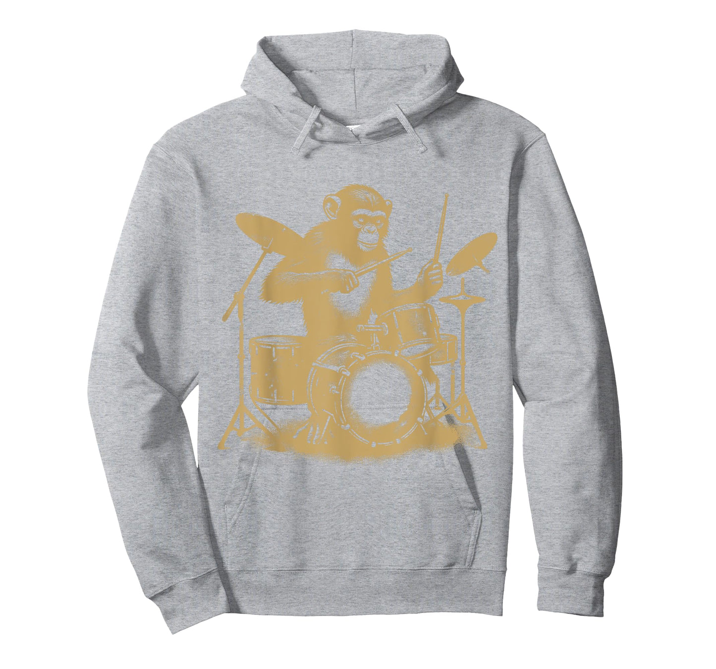 Monkey Playing Drums Retro Cool Drumming Monkey Drummer T-Shirt
