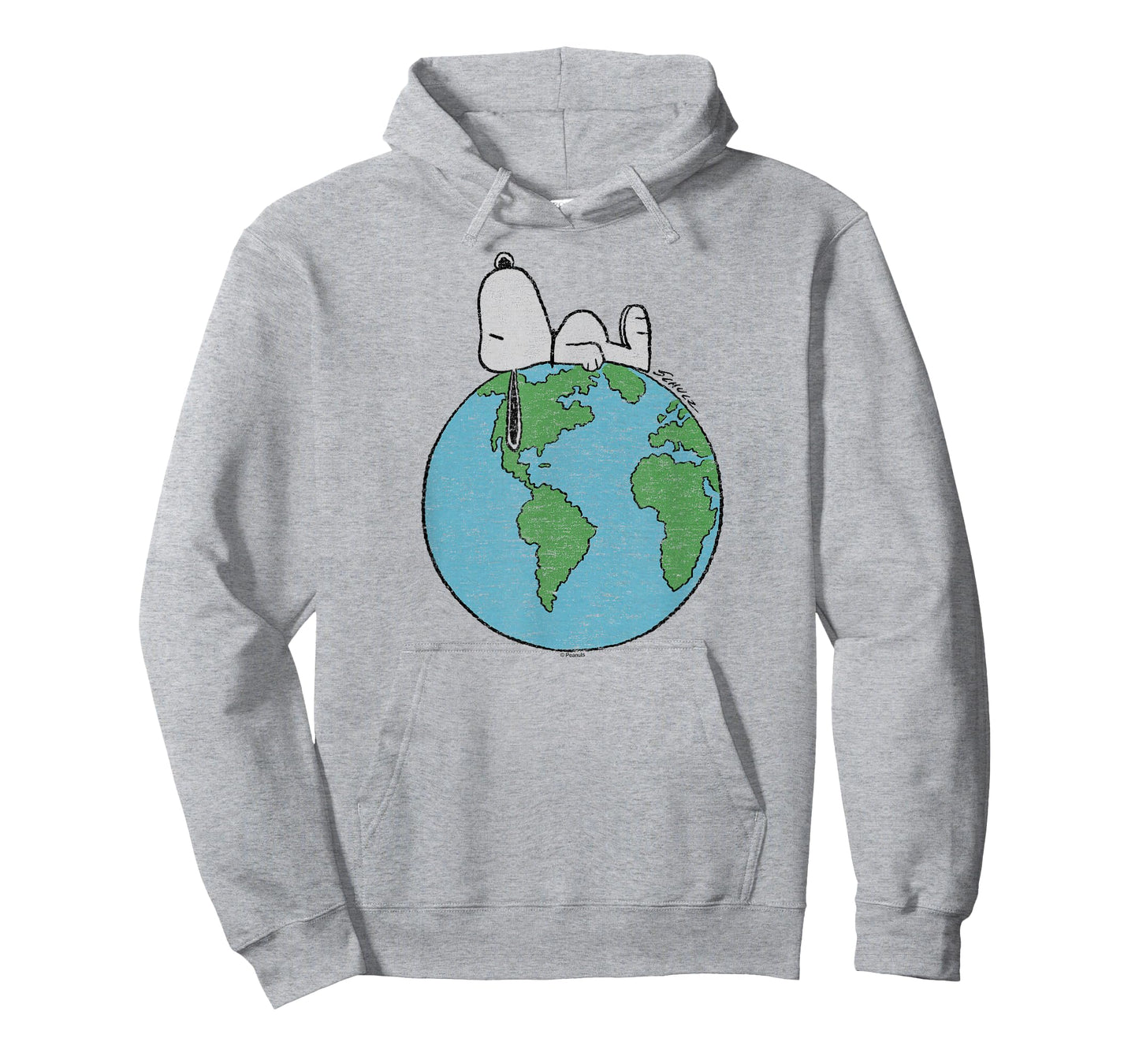 Peanuts - Snoopy Earth Day Laying On Top of The World T-Shirt