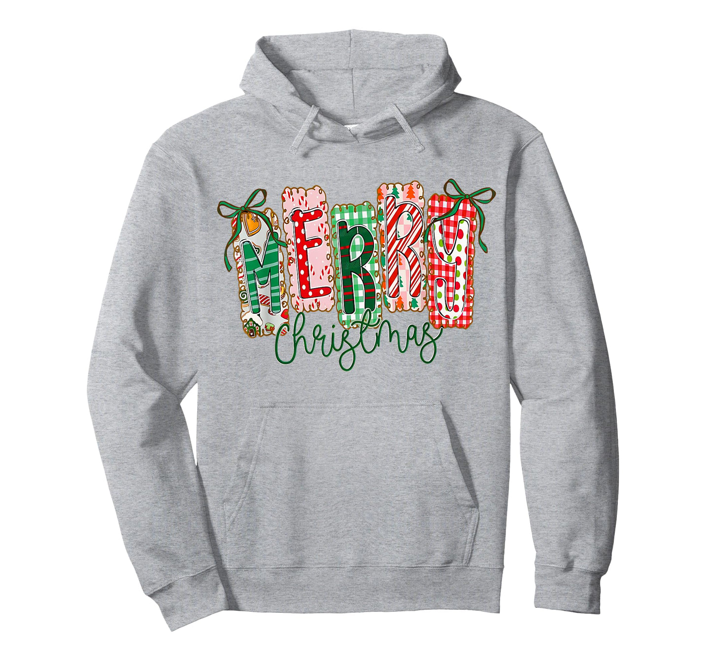 Preppy Merry Christmas Coquette Bow Pink Christmas Tree Girl T-Shirt
