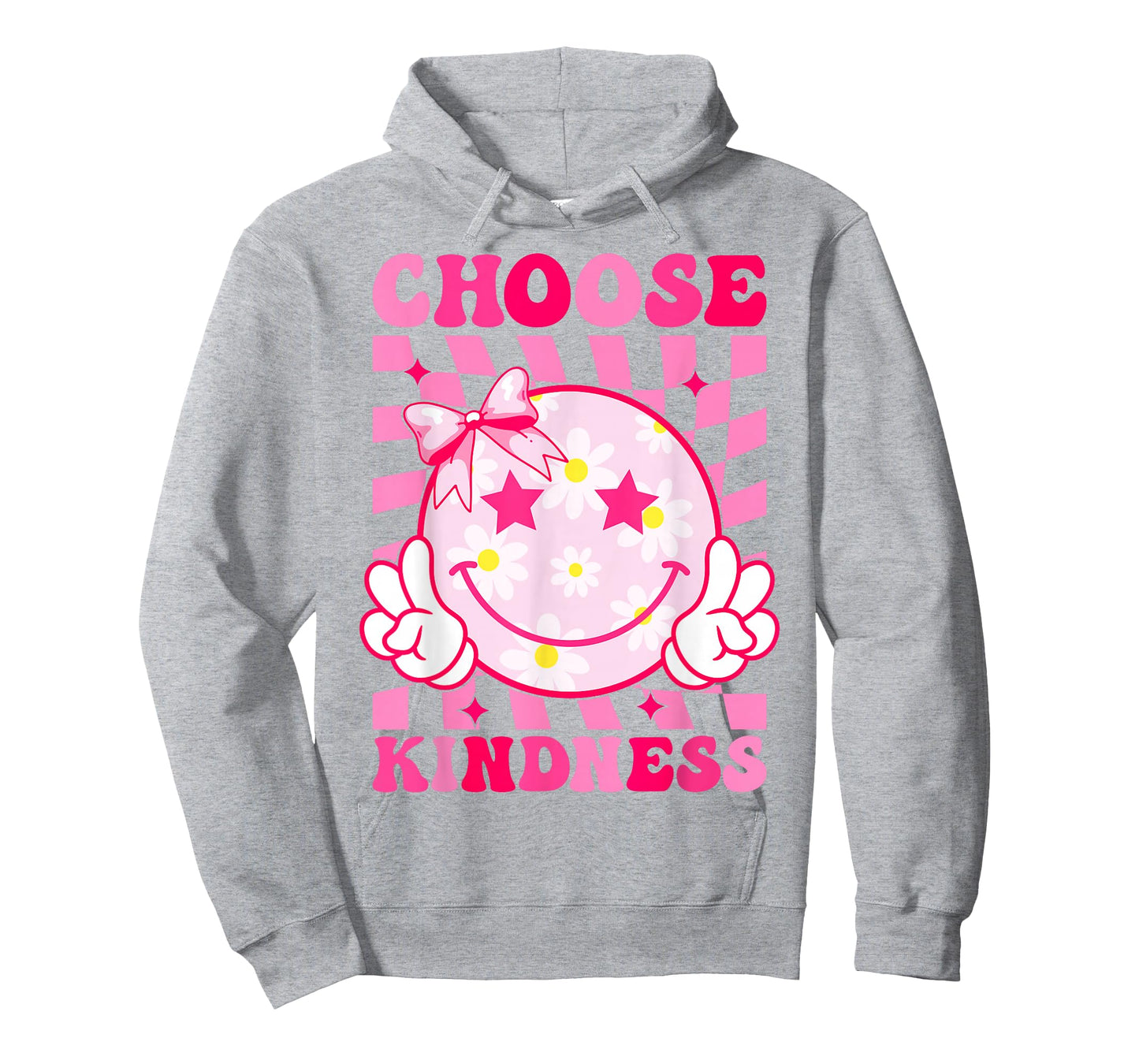 Choose Kindness Smile Face Groovy Be Kind Inspirational Kids T-Shirt