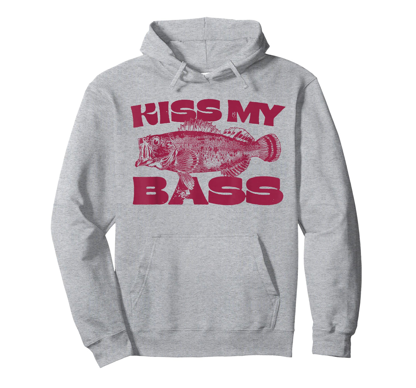 Funny Kiss My-Bass Fishing Lover Bass Fisher Womens Mens T-Shirt