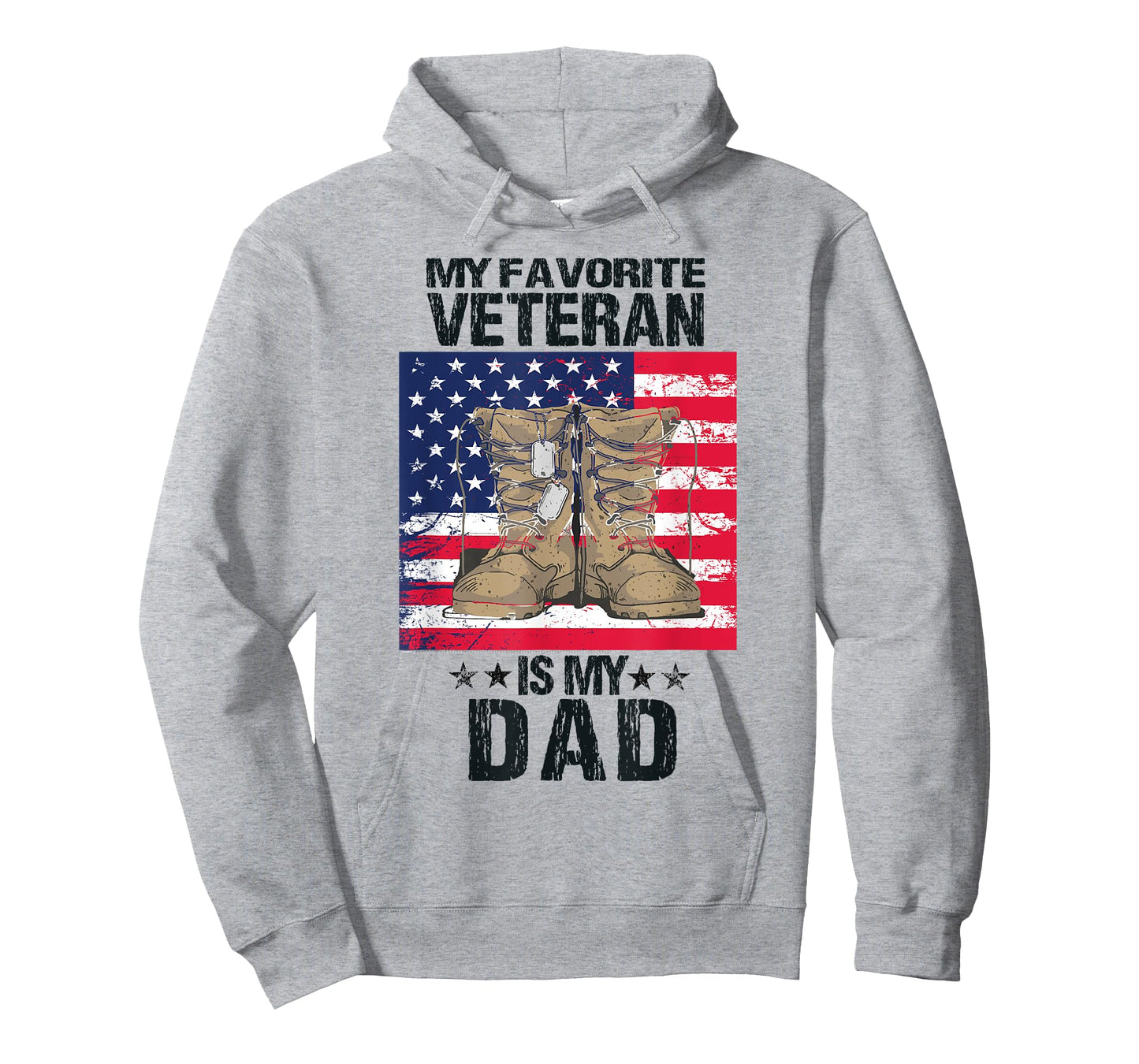 Dad Father's Day My Favorite Veteran Is My Father Proud Kids T-Shirt