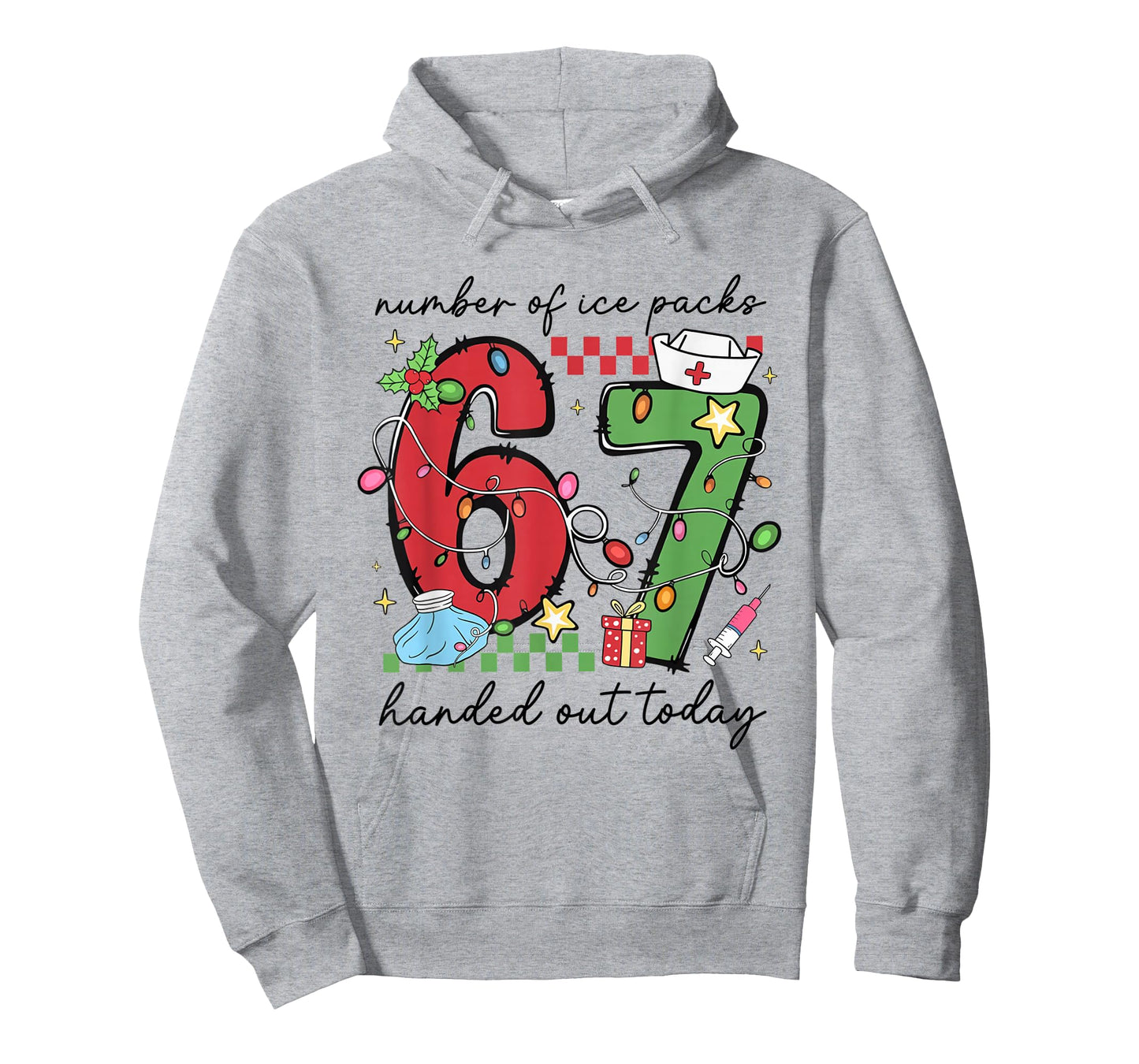 Funny 67 School Nurse Christmas Six Seven School Nursing T-Shirt