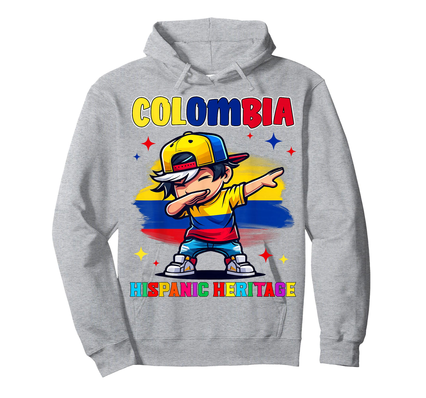 Colombia Dabbing Kid Hispanic Heritage Celebration for Kids T-Shirt