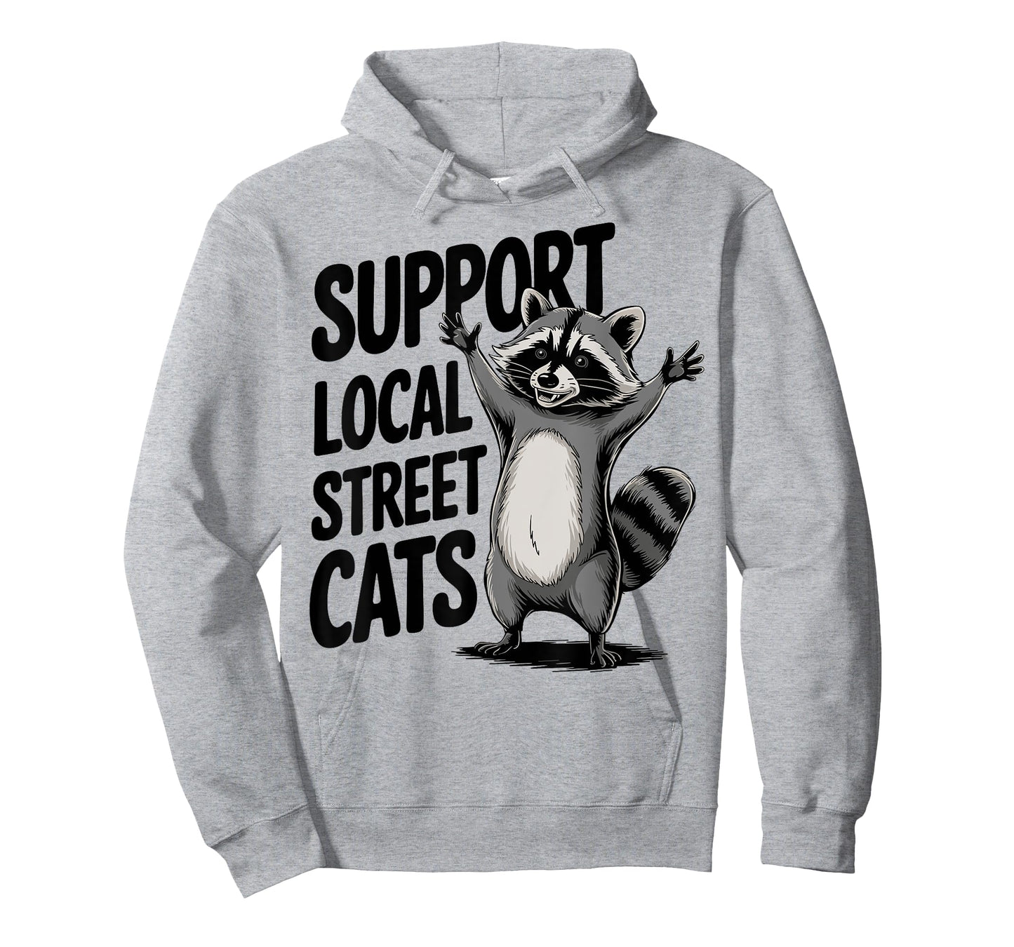 Funny Vintage Trash Animal Support Local Street Cats Raccoon T-Shirt