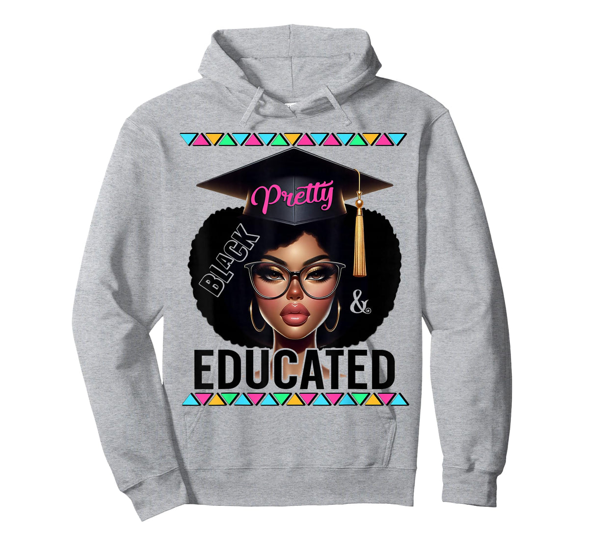 Pretty Black Educated Powerful African American Woman Pride T-Shirt