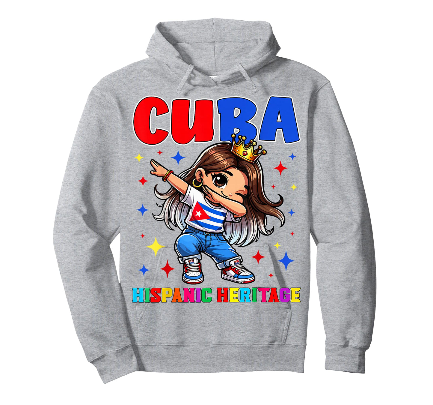Cuba Dabbing Girl Hispanic Heritage Celebration for Kids T-Shirt