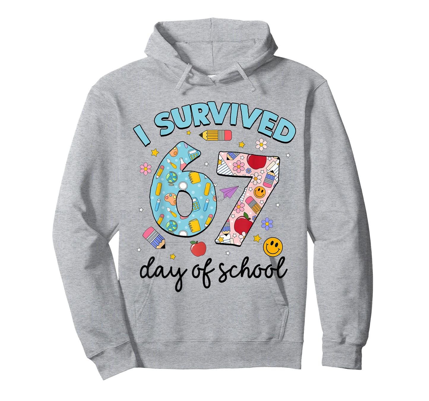 I Survived 67 Days of School Funny Meme Teacher Student T-Shirt