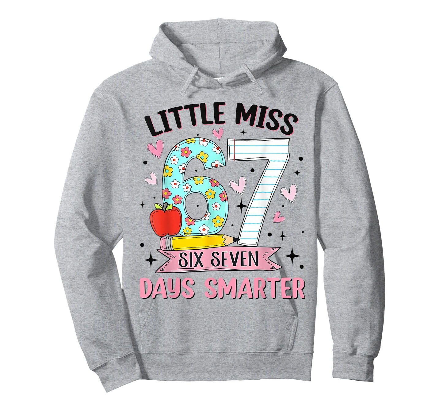 Little Miss 67 Days Smarter Coquette Bow 67th Day of School T-Shirt