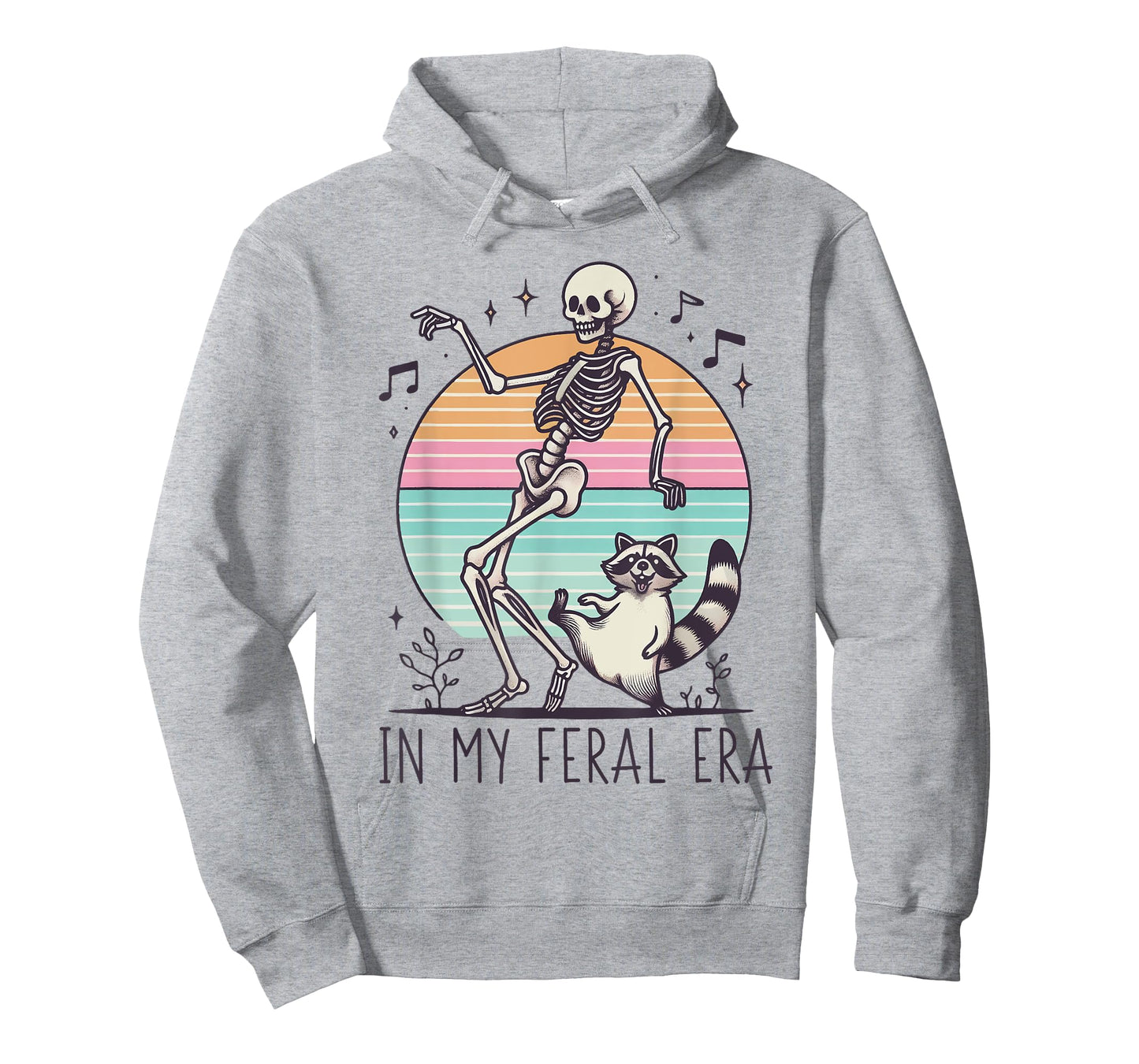 In My Feral Era Funny Skeleton And Raccoon T-Shirt