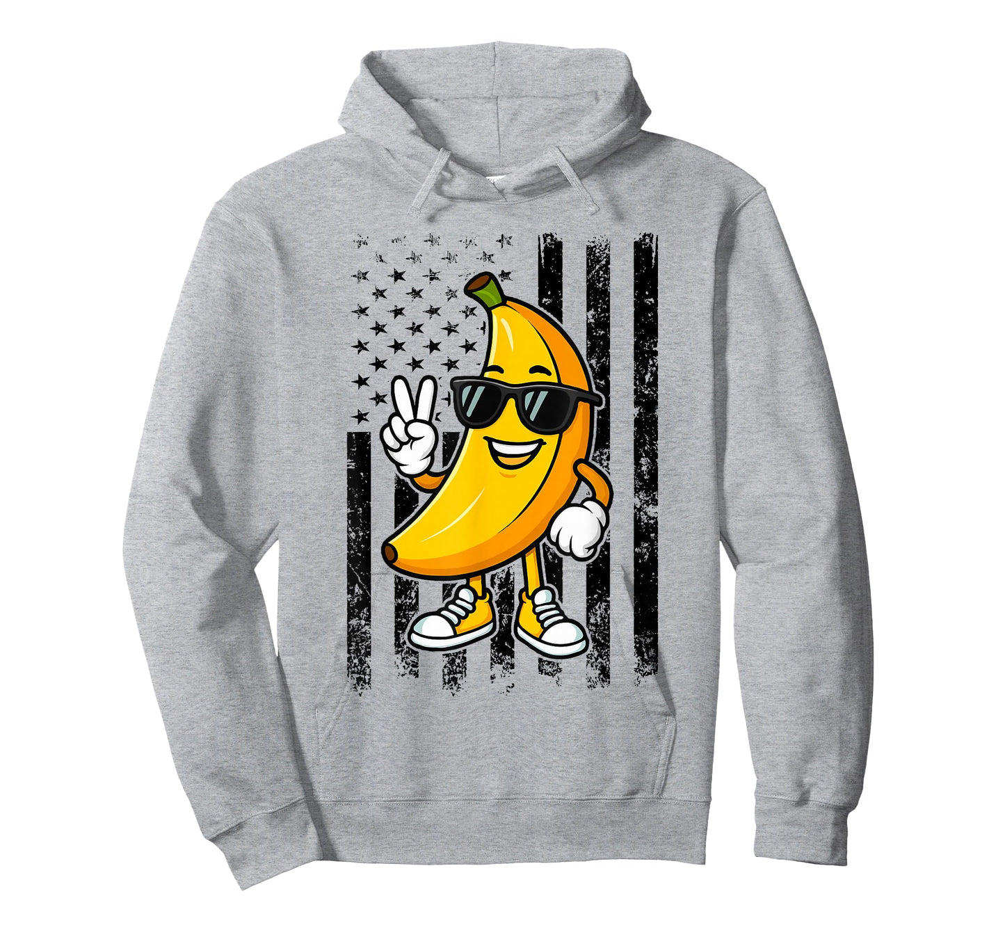 Funny Banana Retro American Flag Banana Lover Men Boys Kids T-Shirt