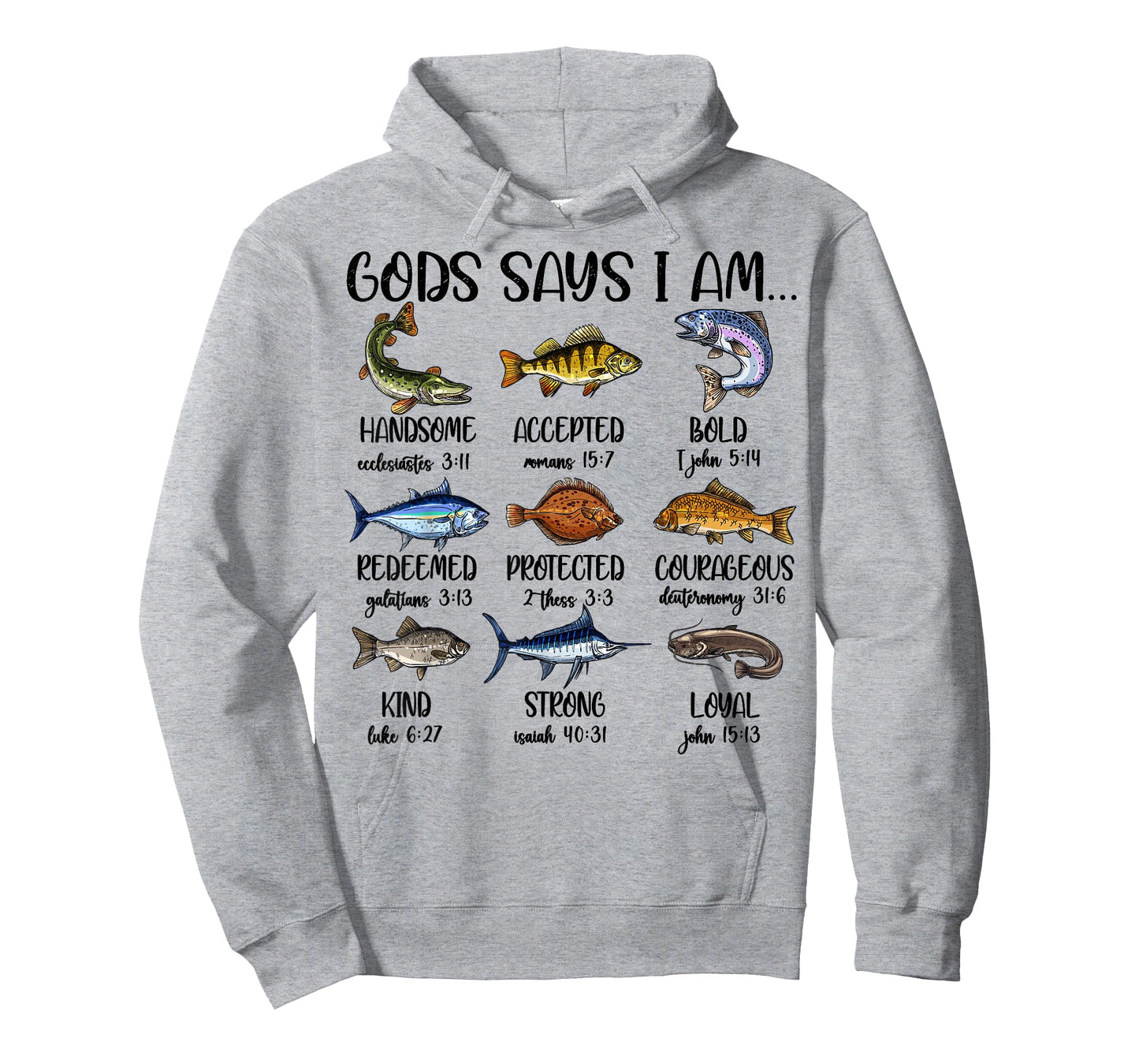 God Says I Am Fishing Christian Boy Funny Bass Fishing Jesus T-Shirt