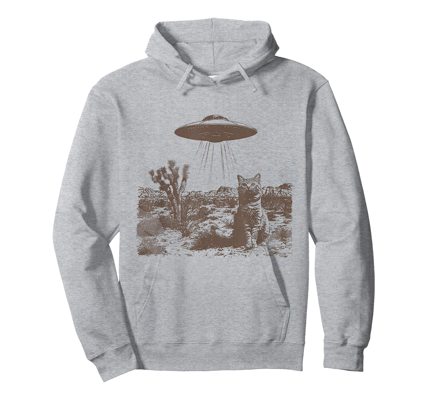 Vintage UFO Cowboy Cat Wild West Kitten Retro 90s Western T-Shirt