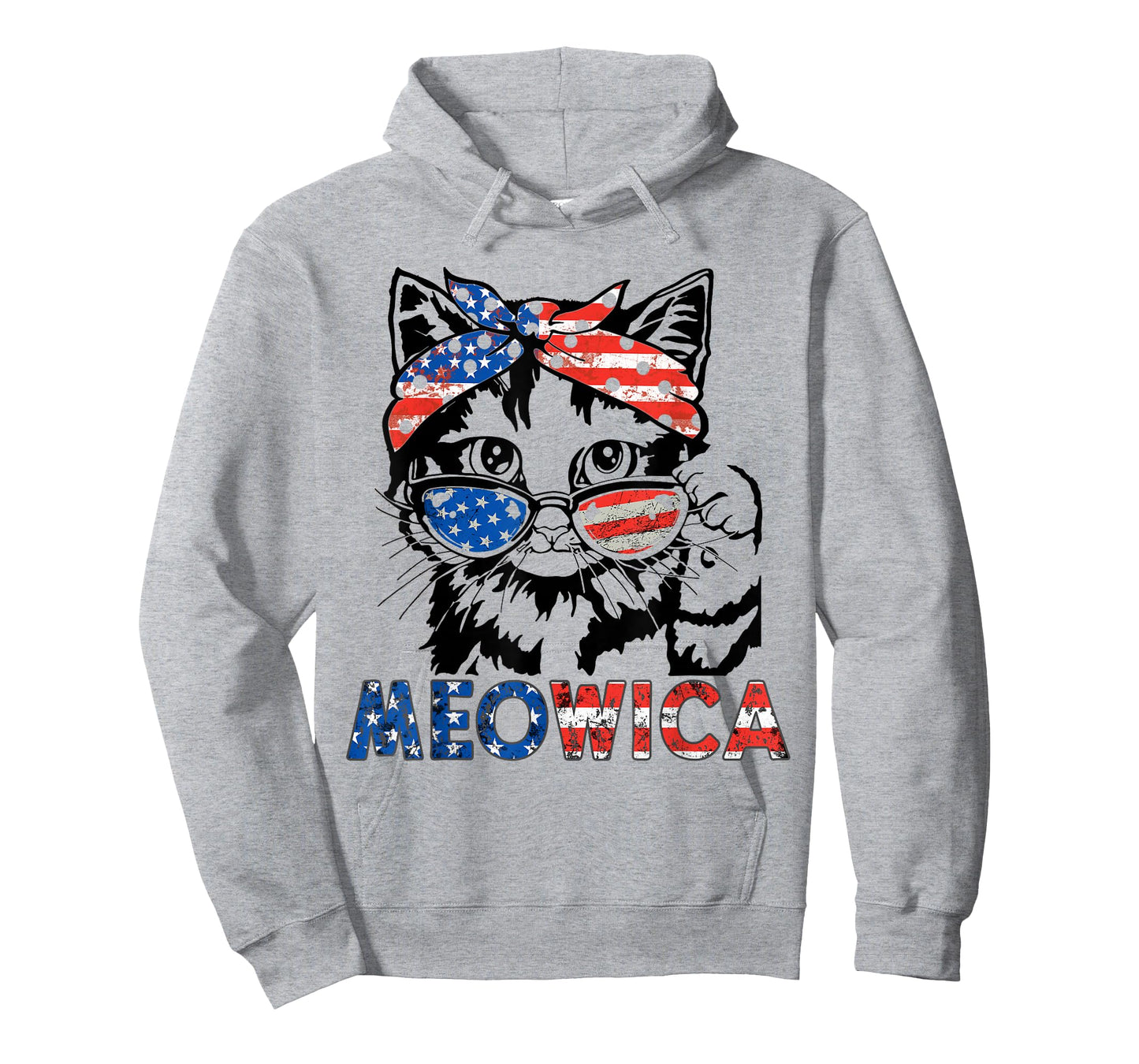 Meowica cat Sunglasses American Flag 4th of July Merica USA T-Shirt