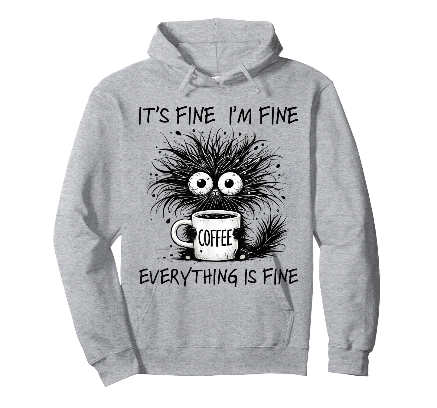 Funny Cat Lover It's Fine I'm Fine Everything is Fine T-Shirt
