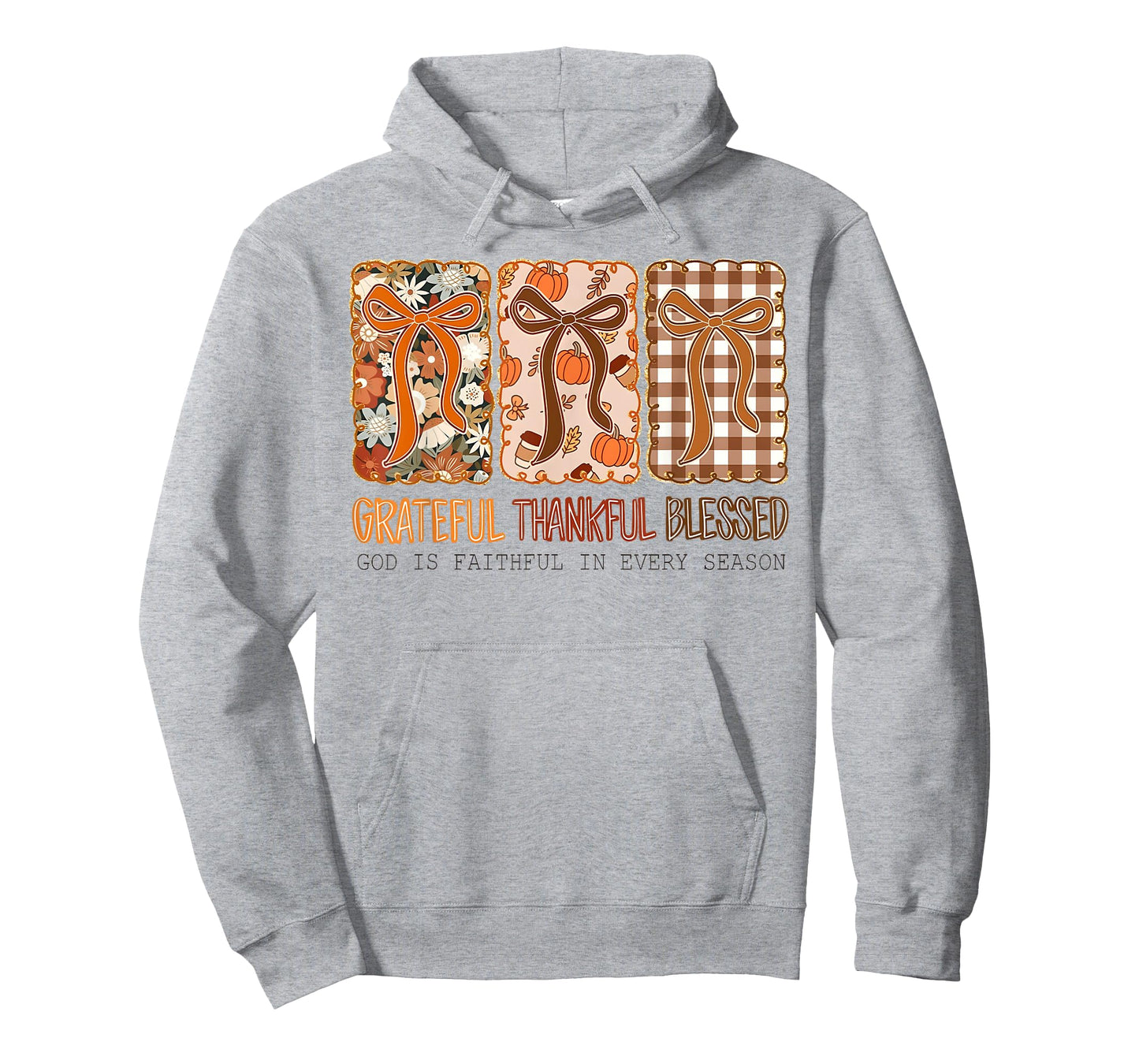 Thanksgiving Coquette Bow Grateful Thankful Blessed Girly T-Shirt