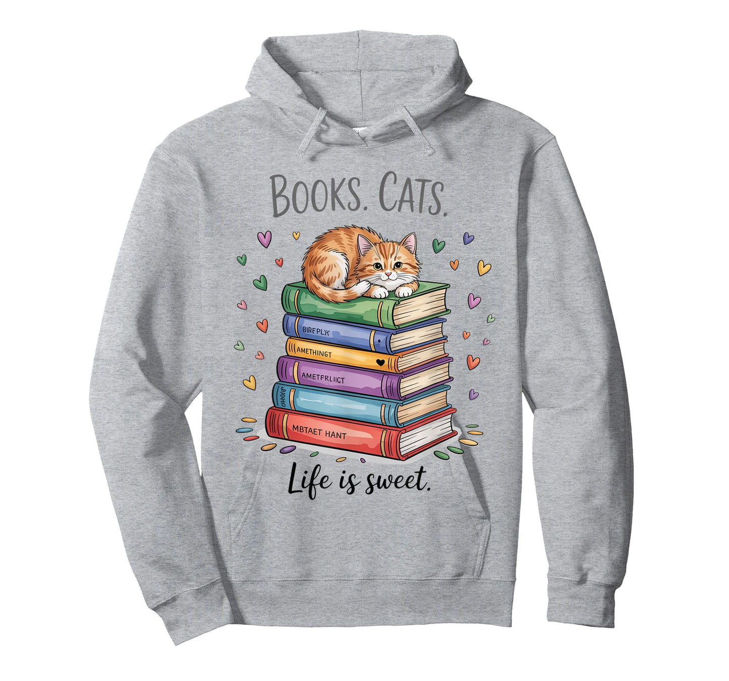 Funny Cats Books Lover Men Women T-Shirt