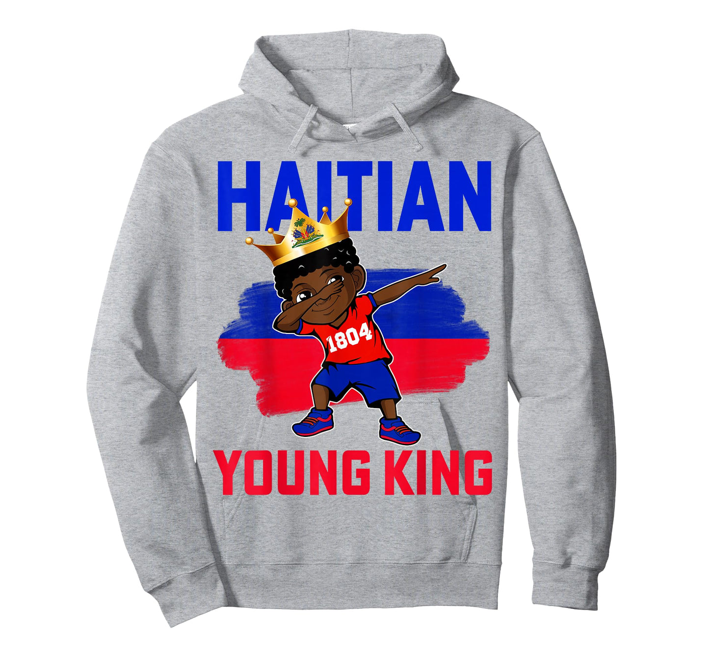 Haitian Young King Haiti Flag Melanin for Black Boys Kids T-Shirt