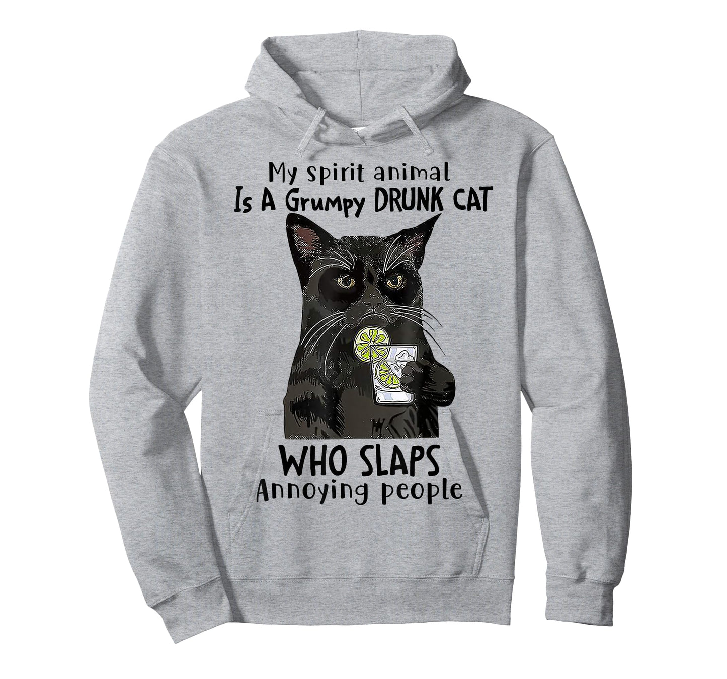 My Spirit Animal Is A Grumpy Drunk Cat Who Slaps Annoying T-Shirt