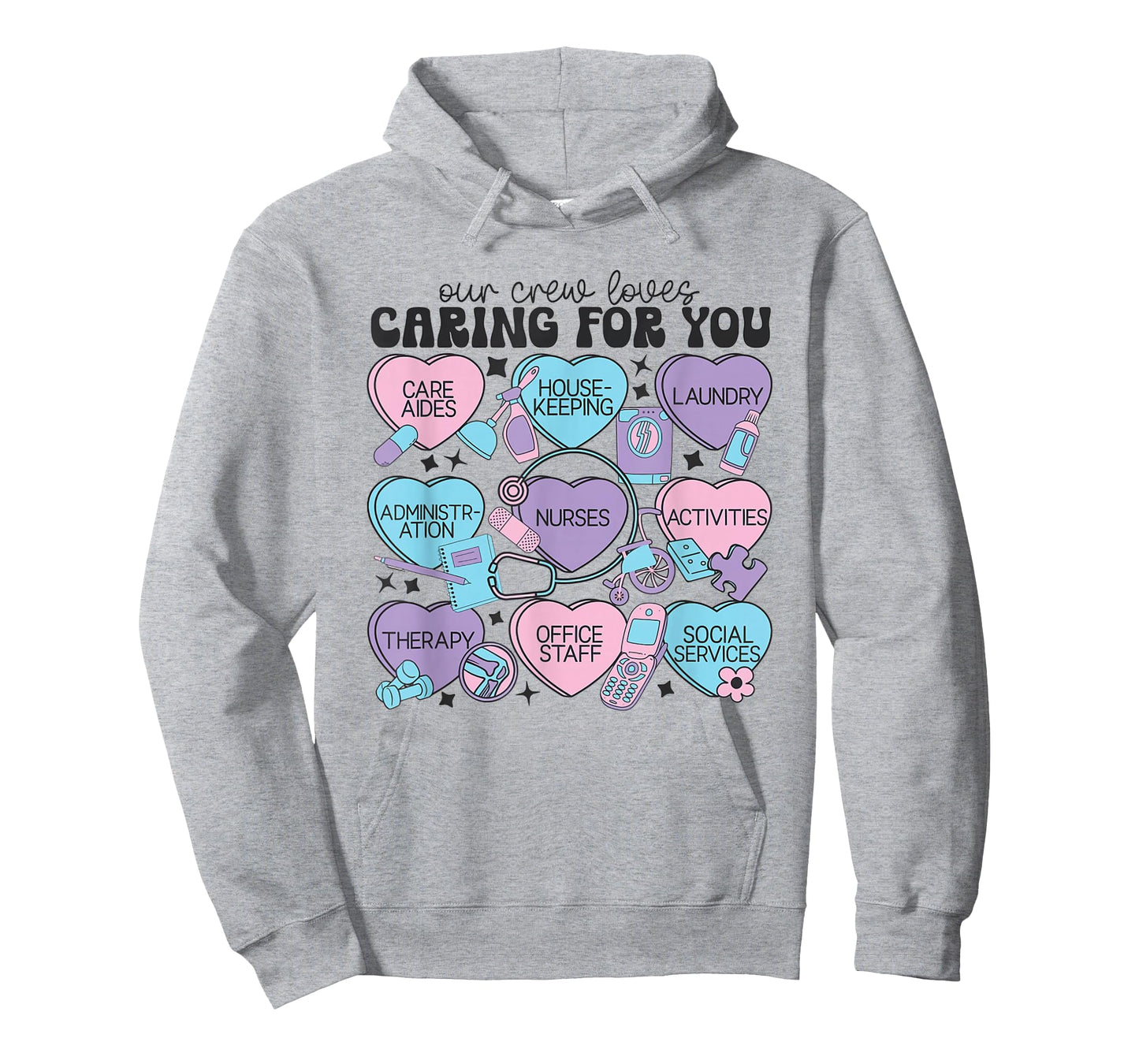 Assisted Living Facility Staff Valentine Nurse Heat Candy T-Shirt