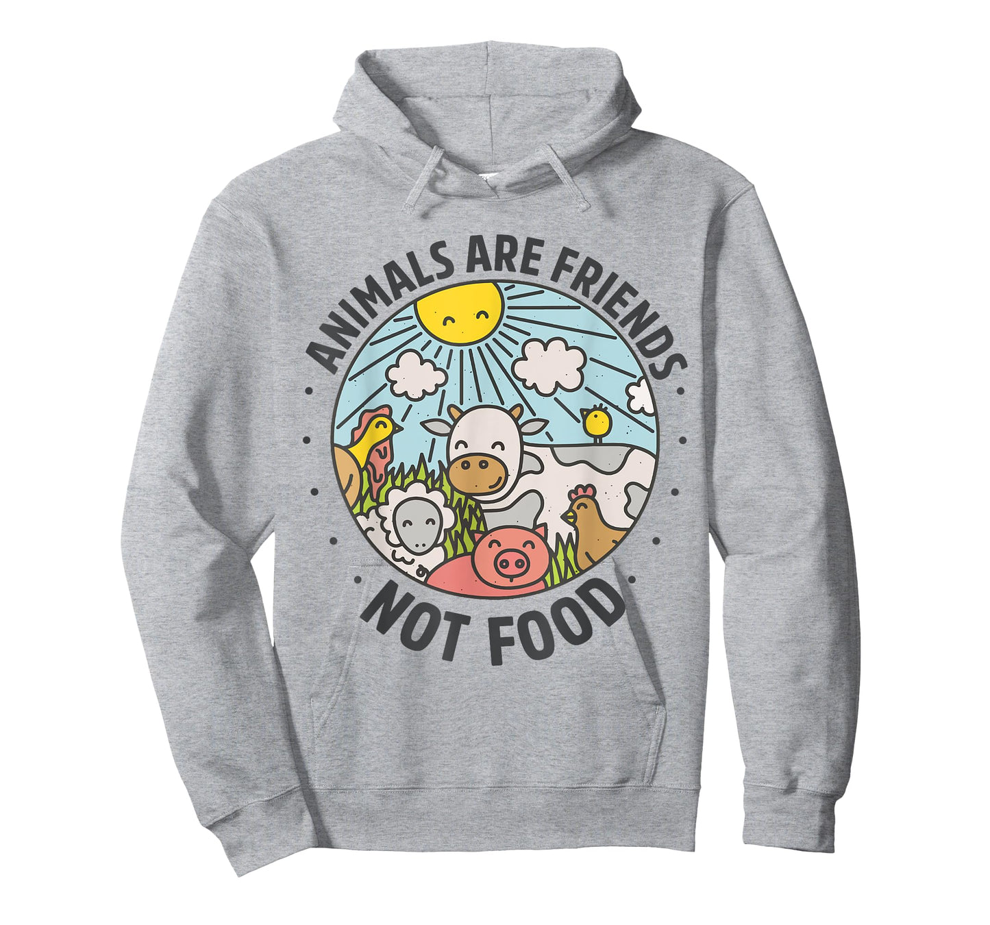 Animals Are Friends Not Food Animal Lover Funny Vegetarian T-Shirt