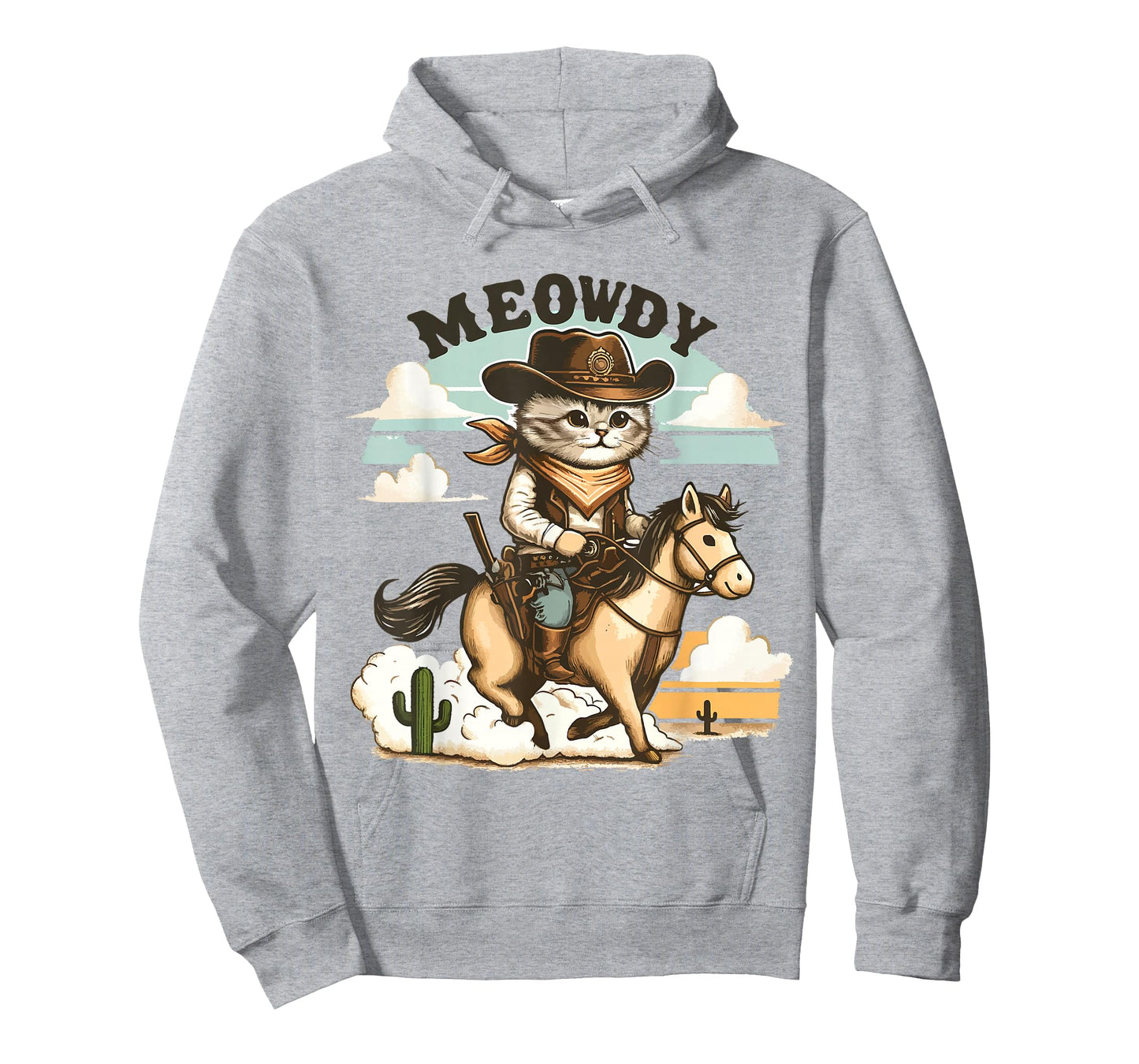 Meowdy Partner Cat Cowboy Horse Howdy Funny Country Western T-Shirt
