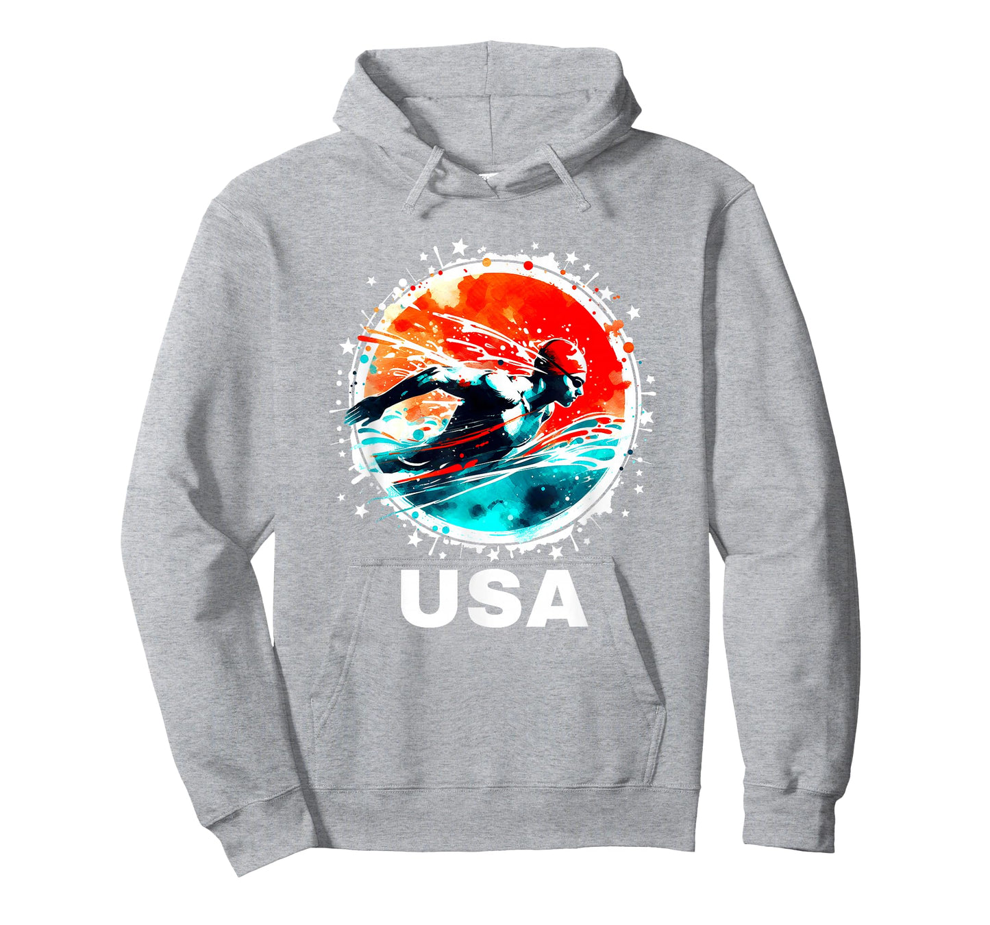 Swimming United States Team Apparel American Flag Swimming T-Shirt