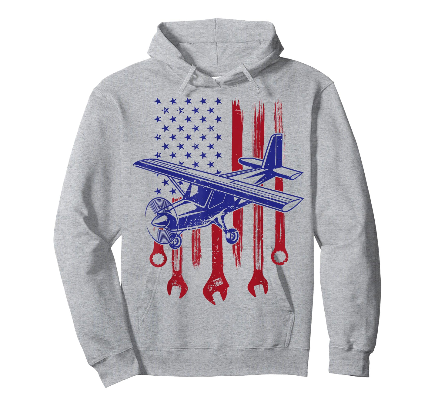 Aircraft Mechanic American Flag Airplane Vintage Gifts Men T-Shirt