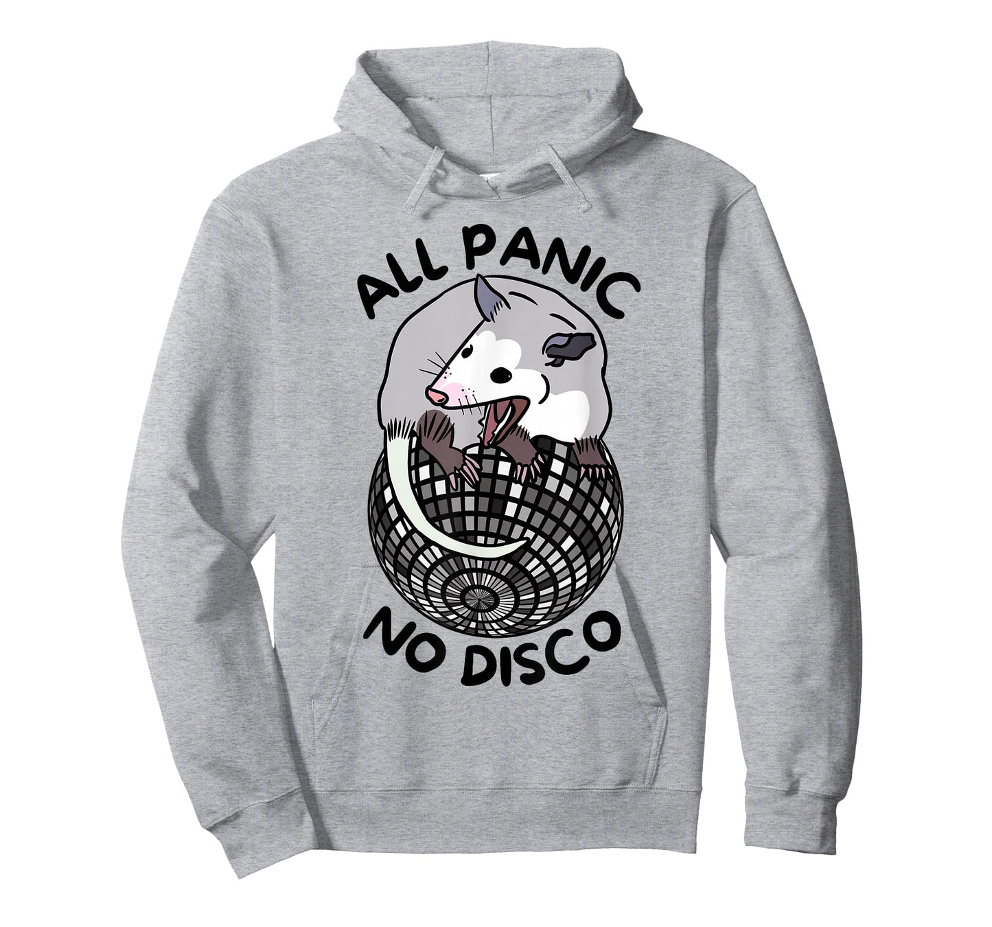 Opossum All Panic No Disco Funny Screaming Street Trash Cat T-Shirt