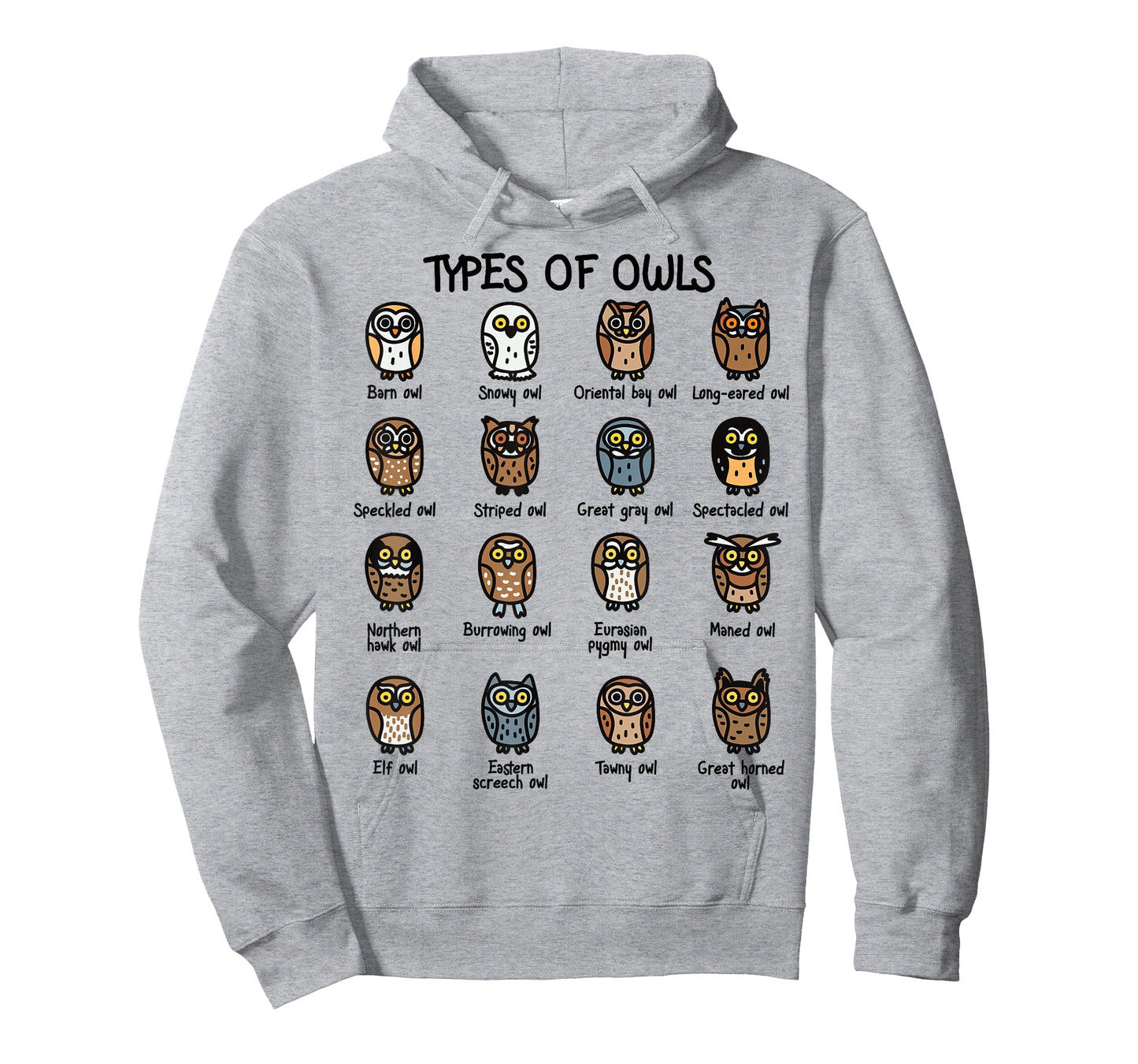 Types of Owls Collection for Cute Owl Lover T-Shirt