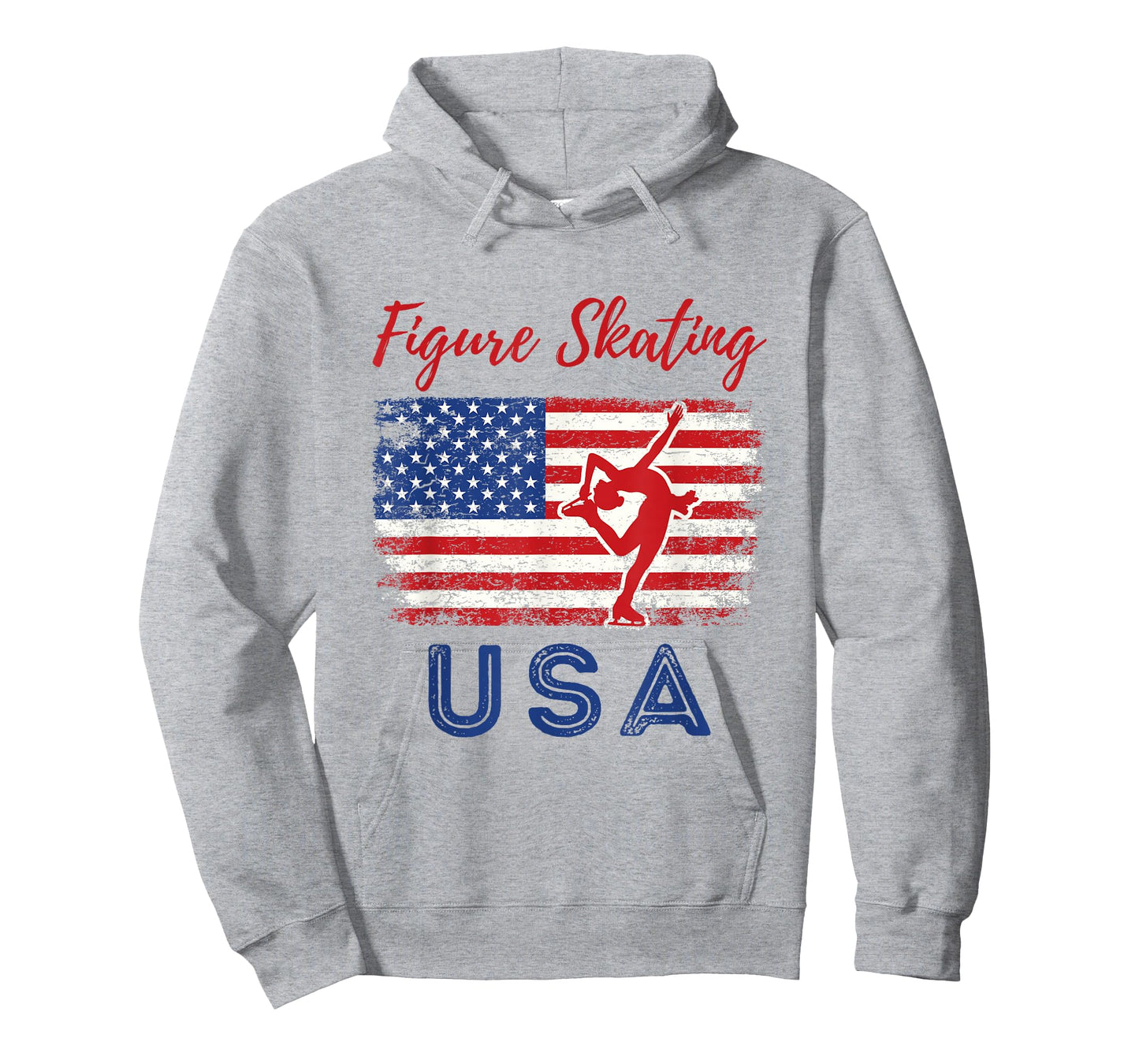 USA American Flag Figure Skating Team Girls Women T-Shirt