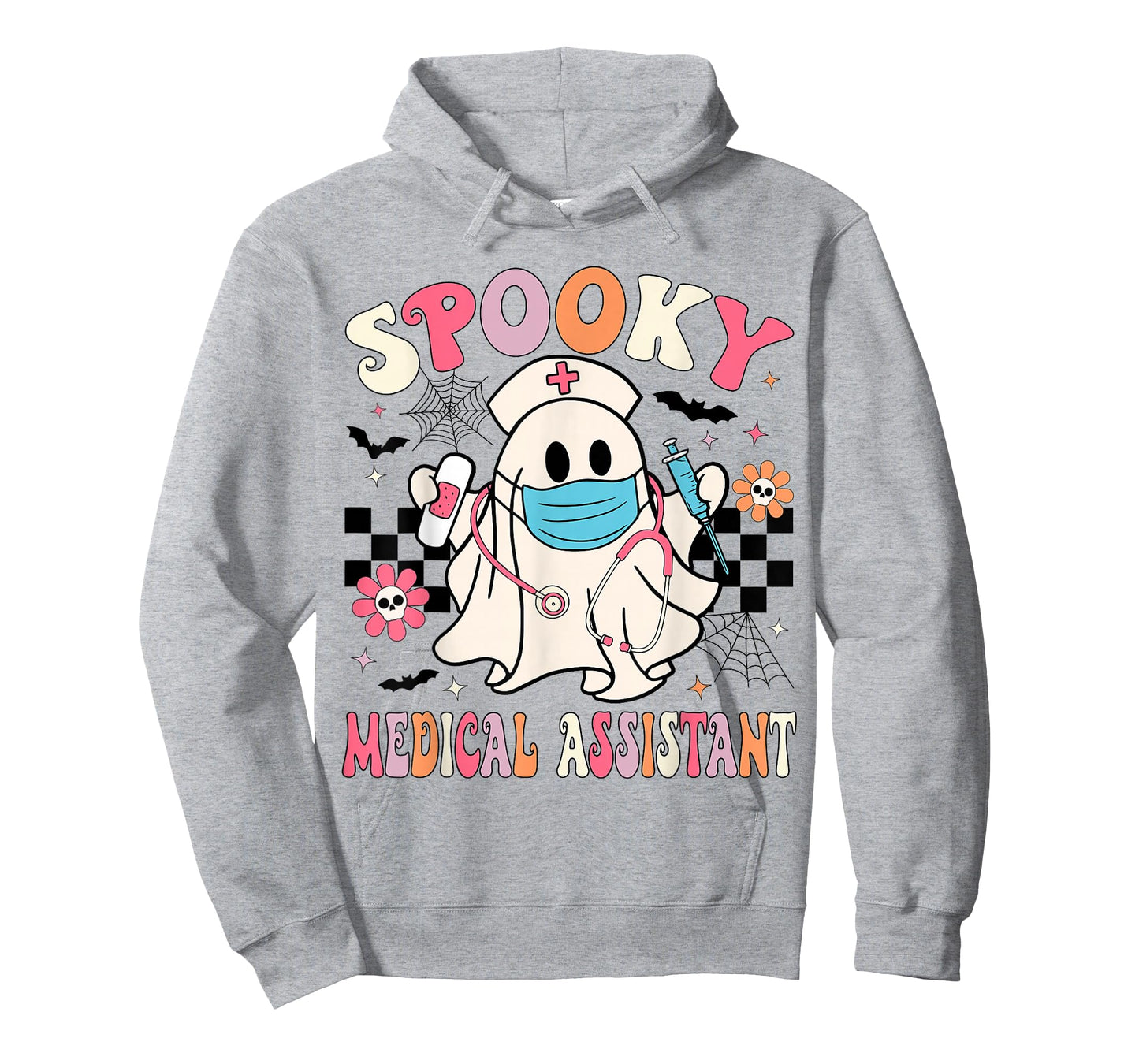 Groovy Spooky Medical Assistant Cute Halloween Med Assistant T-Shirt