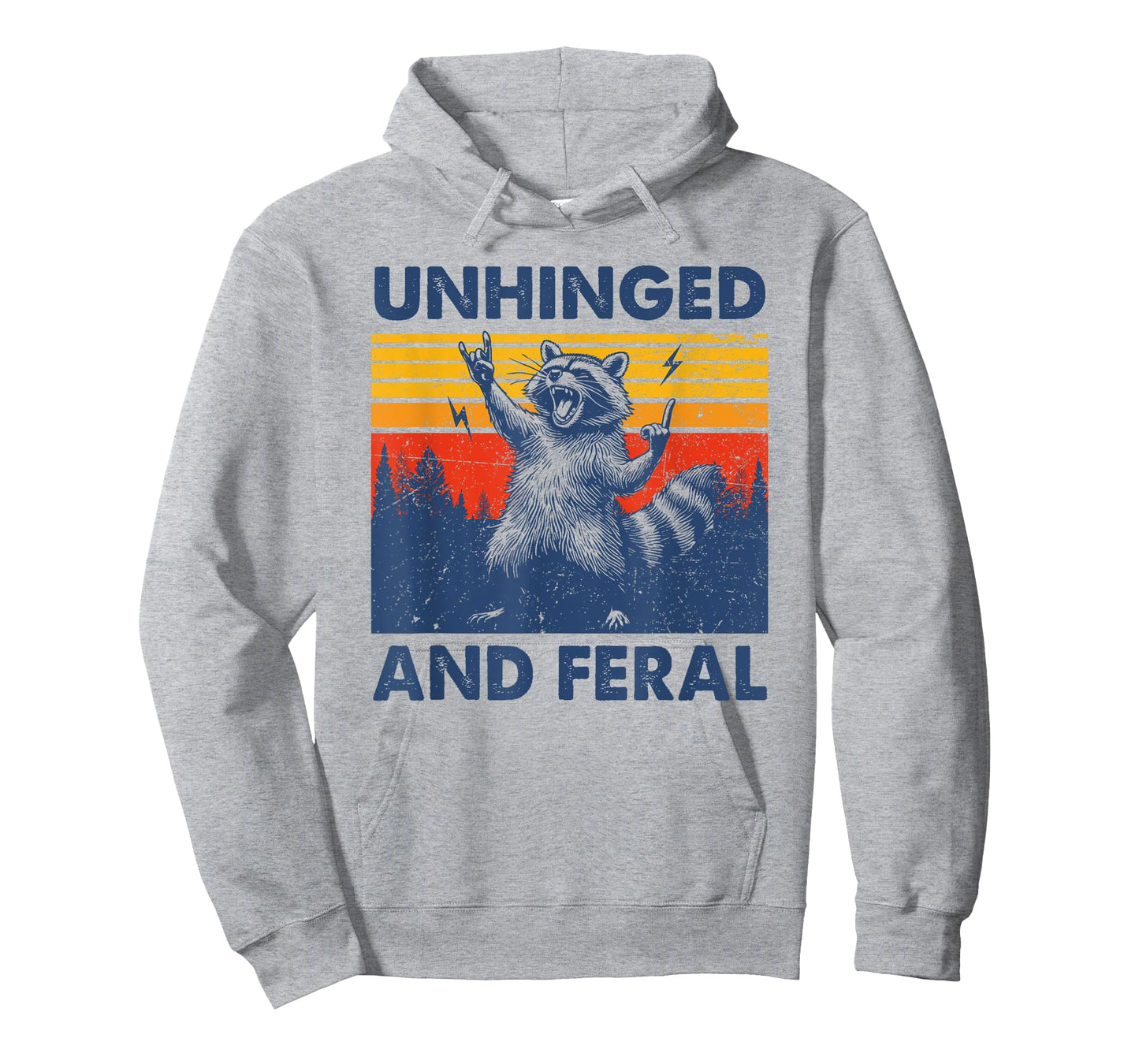 Retro Unhinged and feral shirt funny raccoon T-Shirt