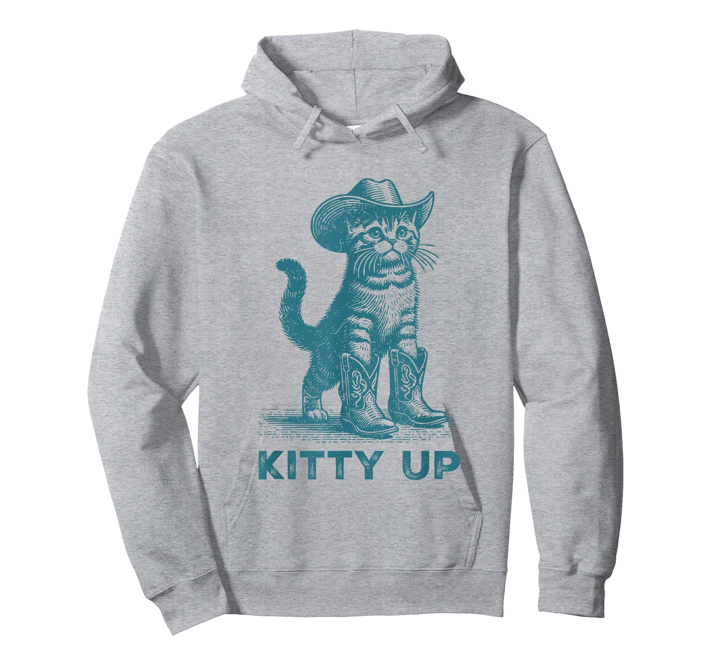 Kitty Up Vintage Country Music Cat Lover Funny Cowboy Cat T-Shirt