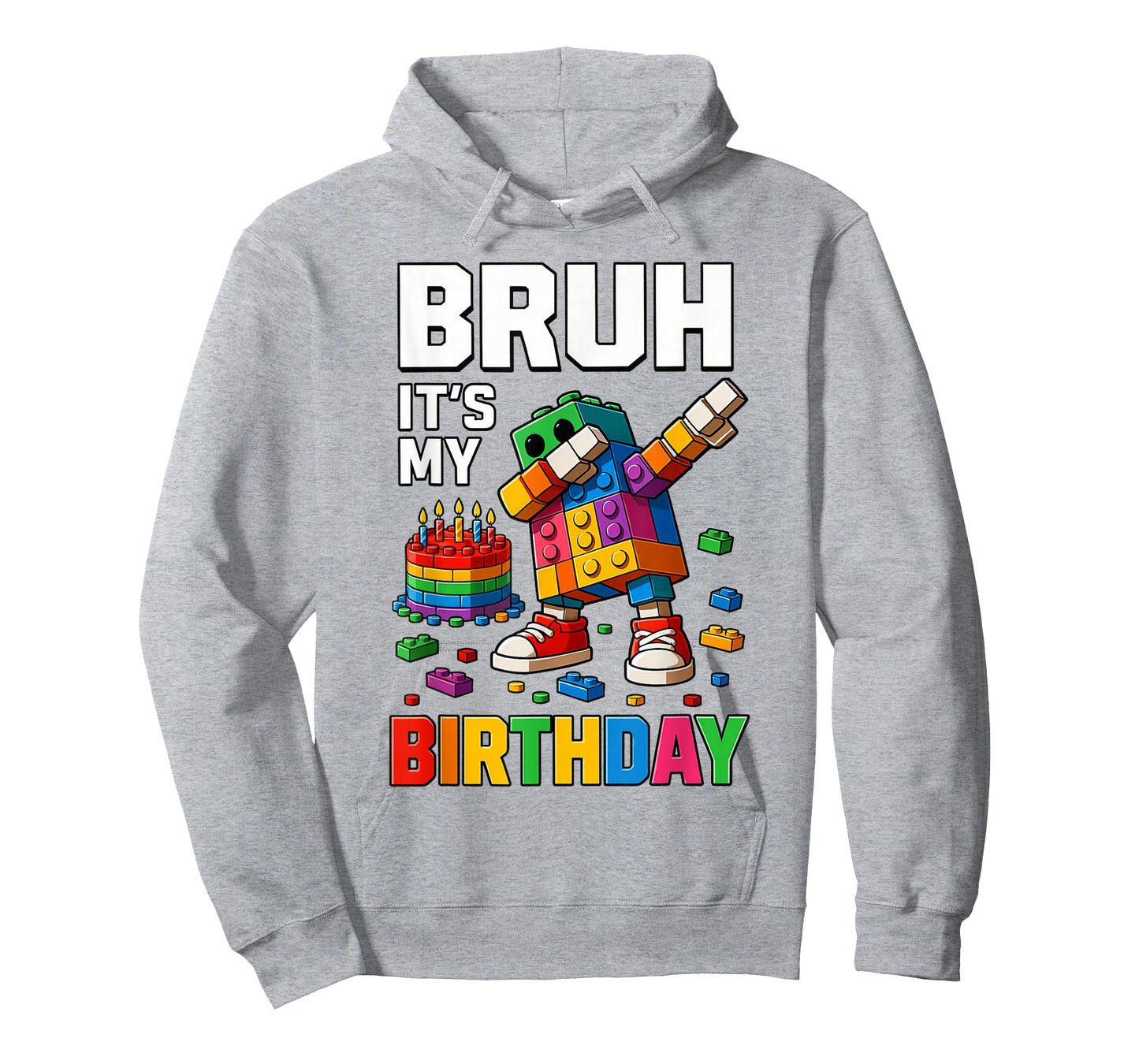 Bruh It's My Birthday Building Bricks Blocks Boys Kids T-Shirt
