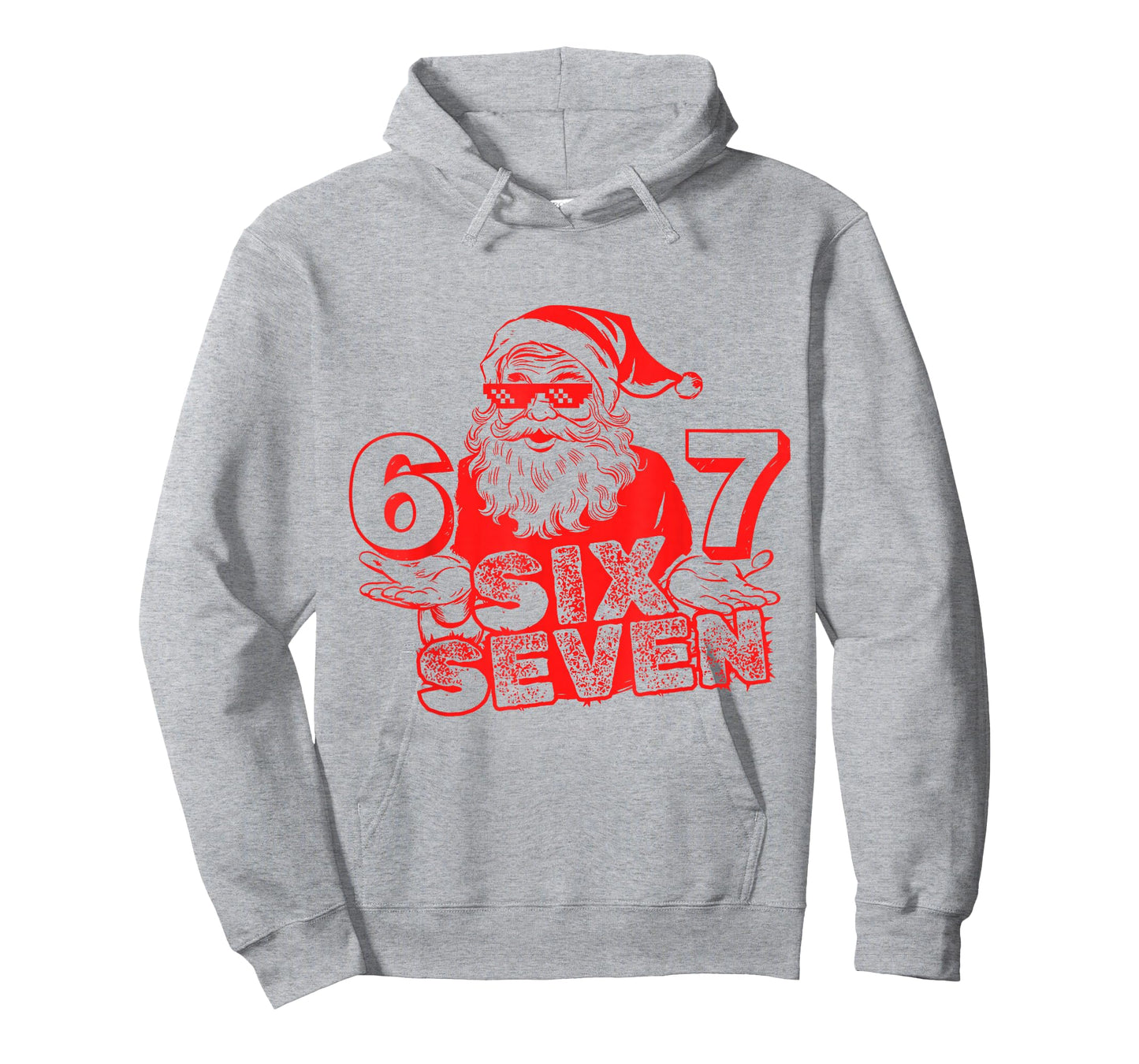67 Christmas 6 7 Meme Six Seven Funny Santa Xmas Boys Teens T-Shirt