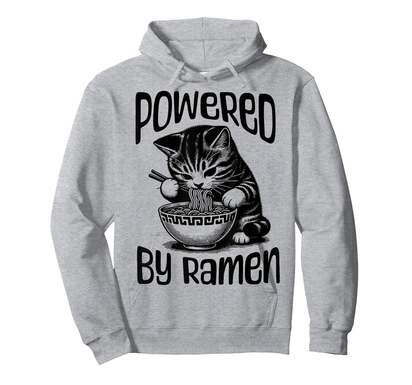 Powered by Ramen Kitten Fun Japanese Ramen Noodle Cat Lover T-Shirt