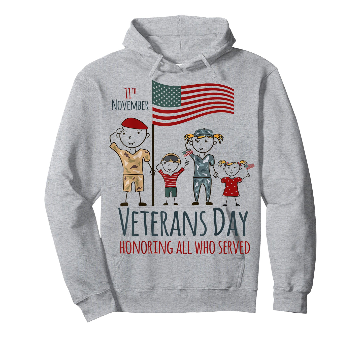 Veterans Day Shirt American Flag Military Family Kids USA T-Shirt