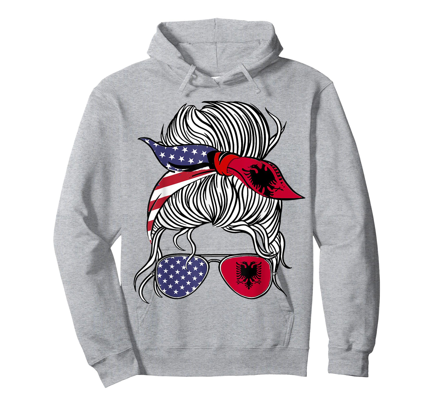 American Albanian Patriot Flag Women Girl Albania Grown T-Shirt