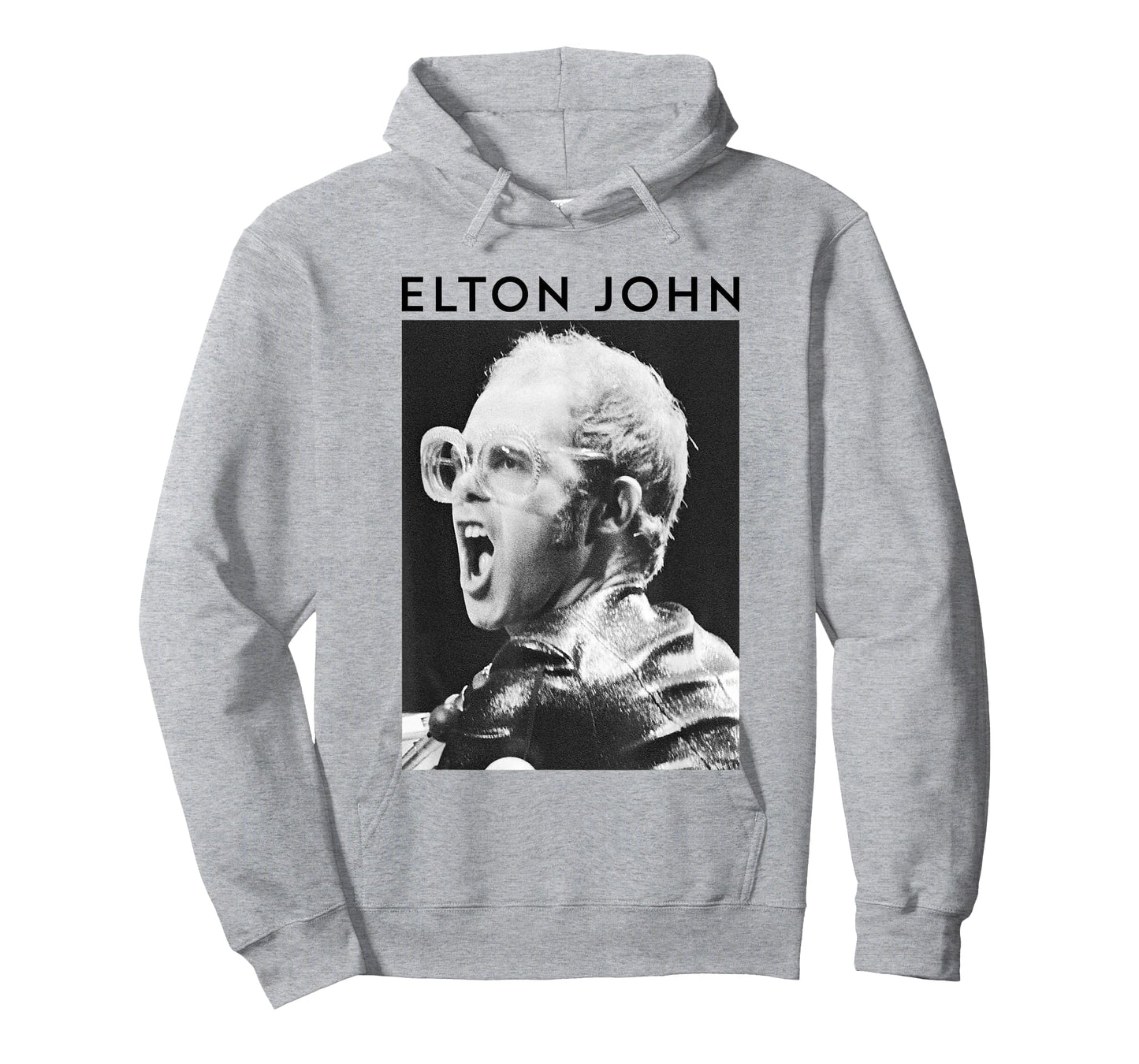 Elton John Official Black & White Photo T-Shirt